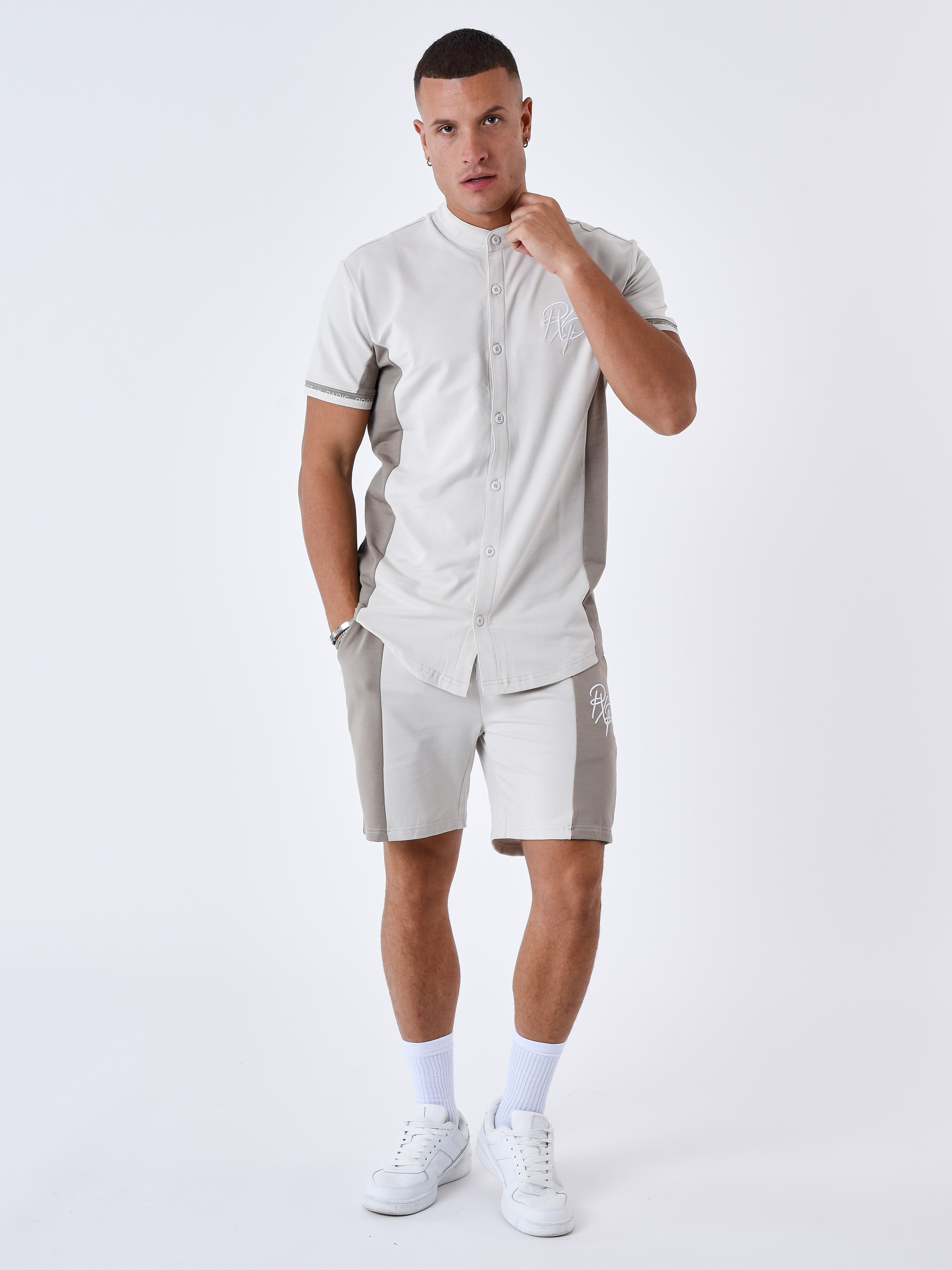 Camisa cuello mao bicolor-3