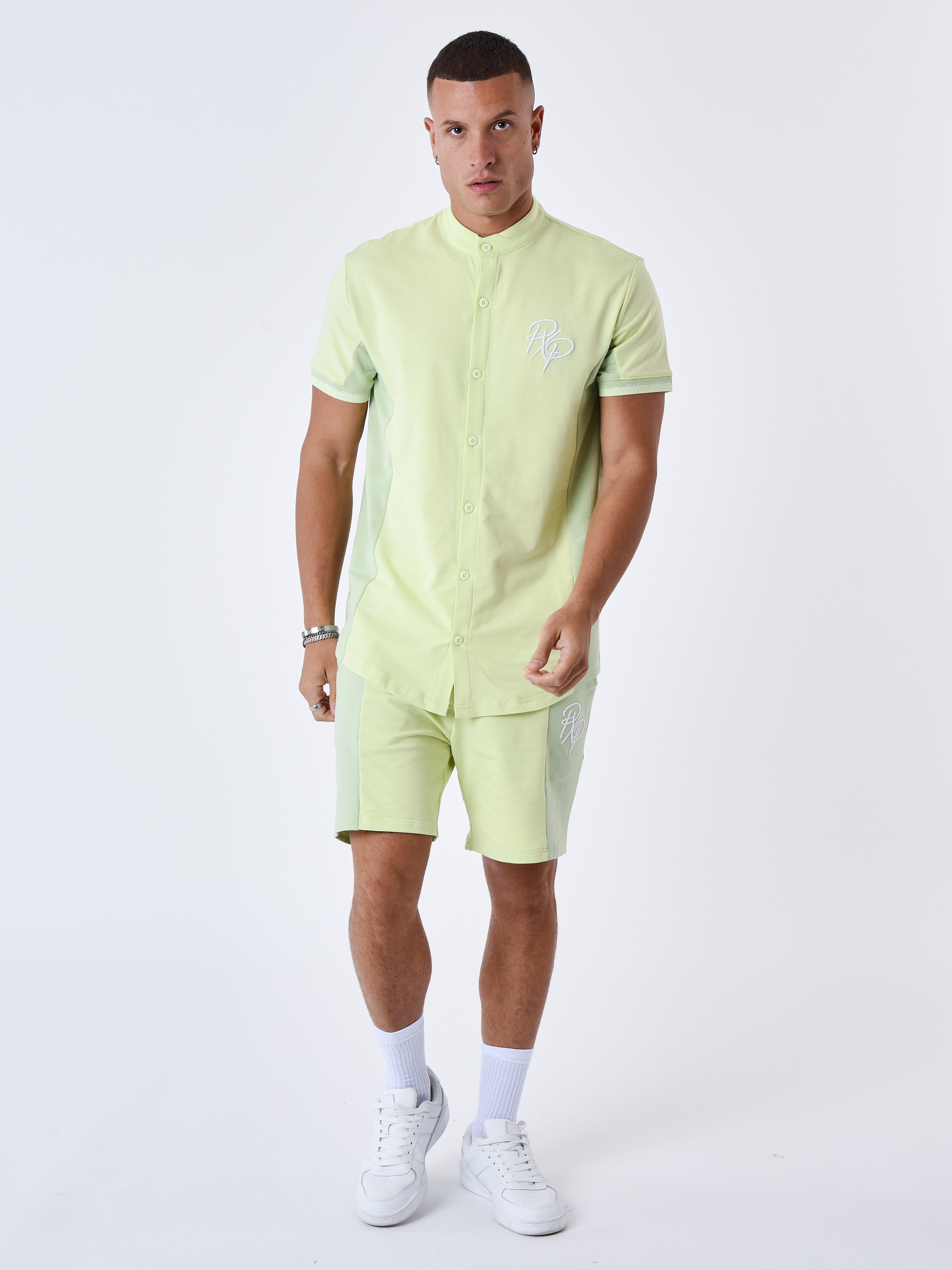 Hemd met bicolor Mao-kraag-3