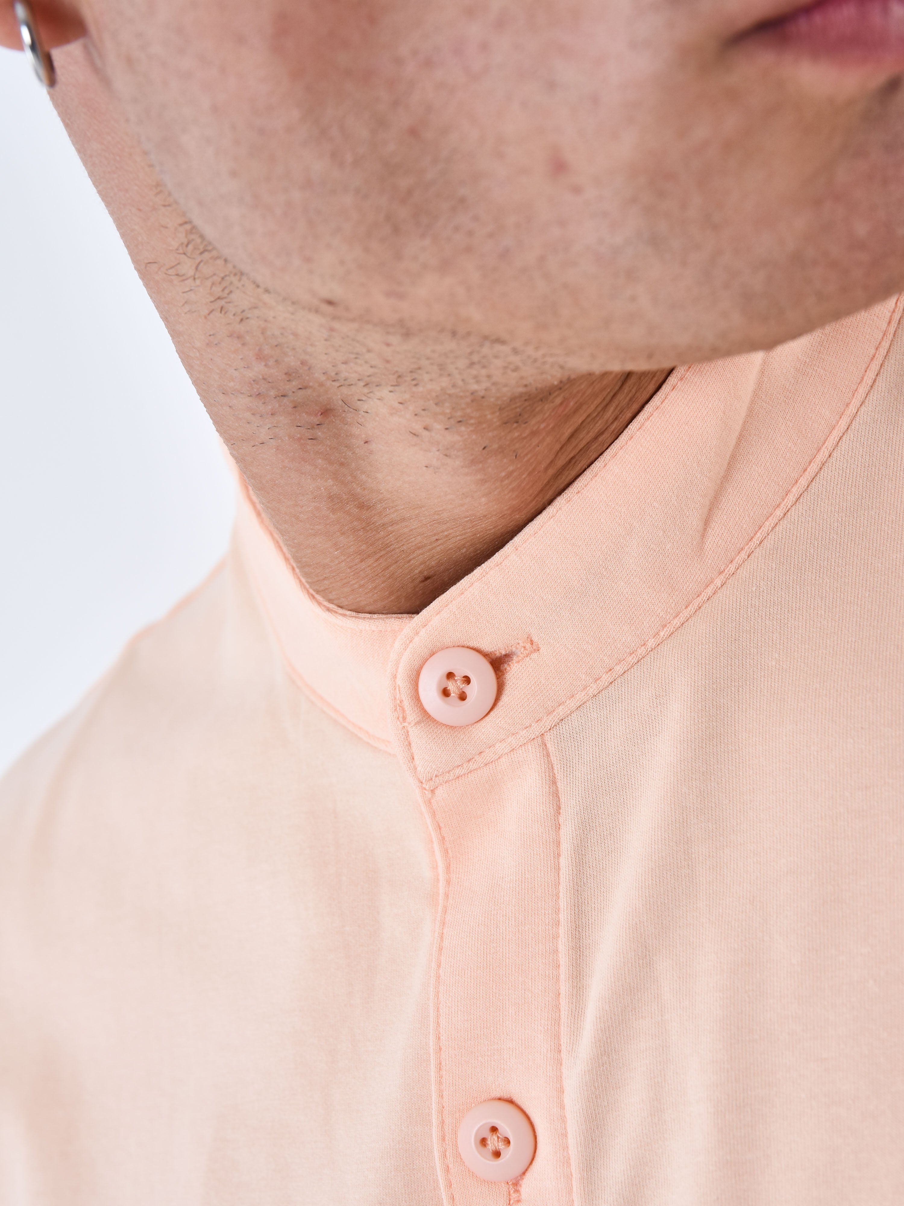 Hemd met bicolor Mao-kraag-8