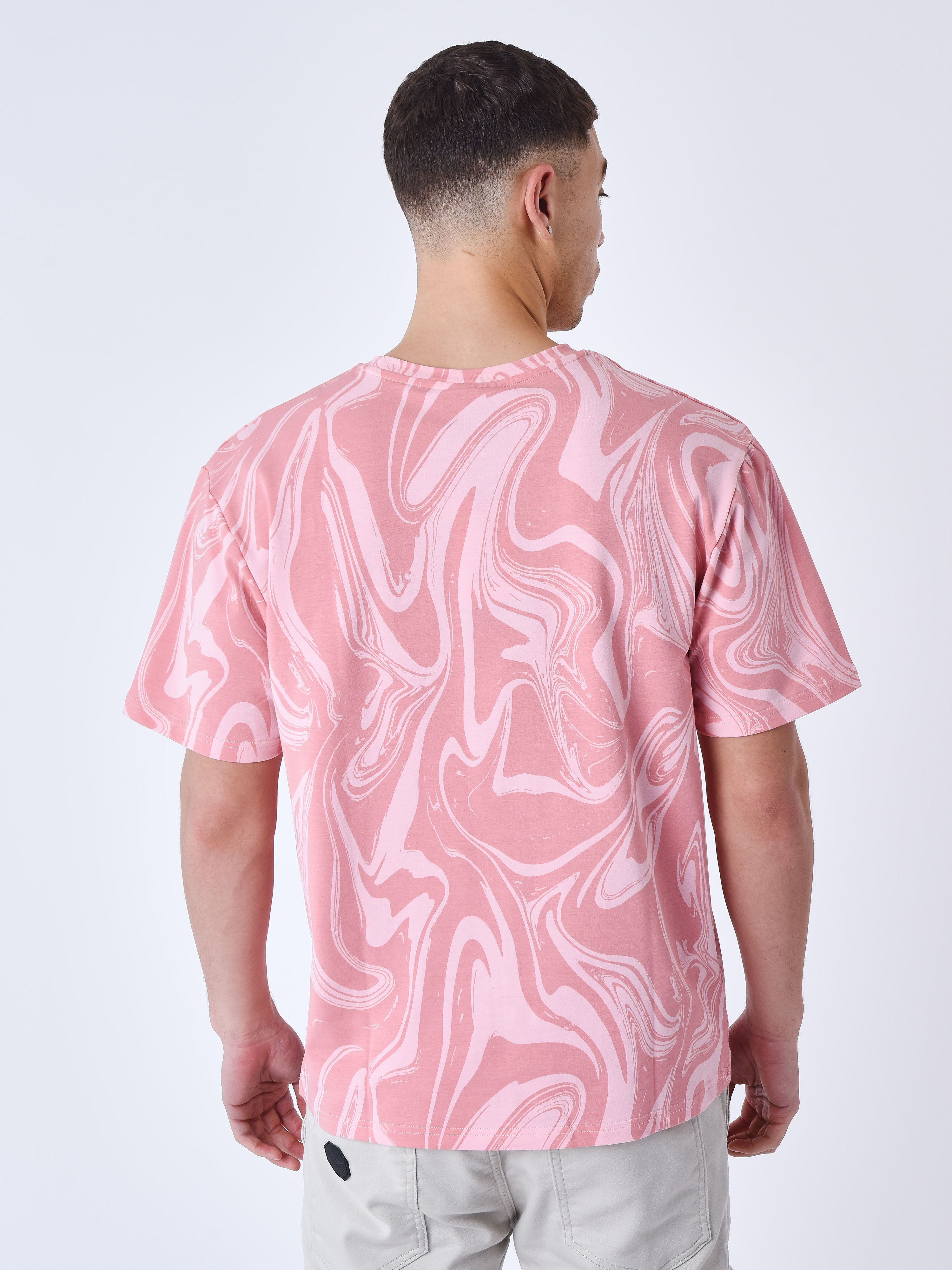 Liquid Marble pattern T-shirt-5