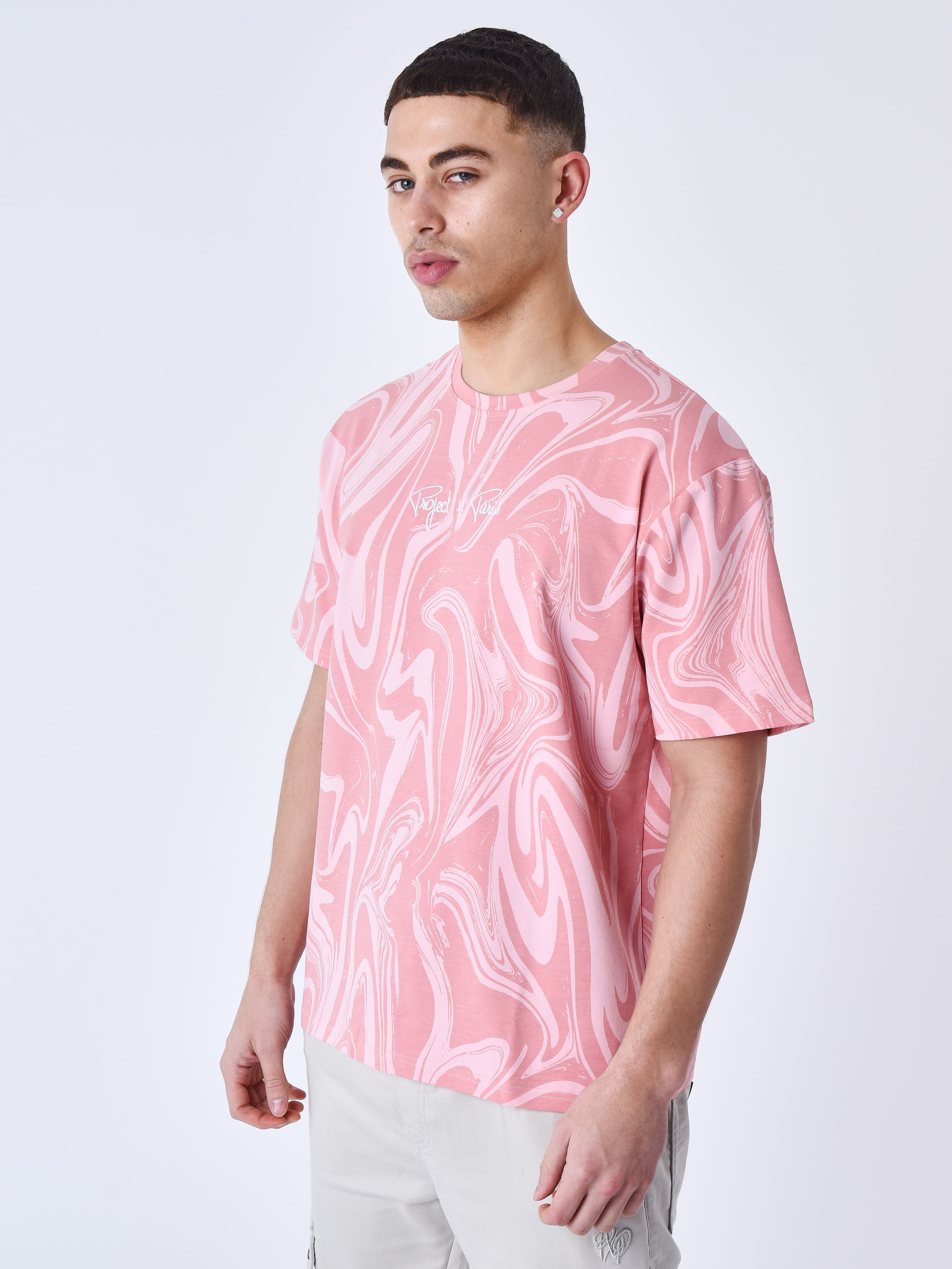 Liquid Marble pattern T-shirt-4