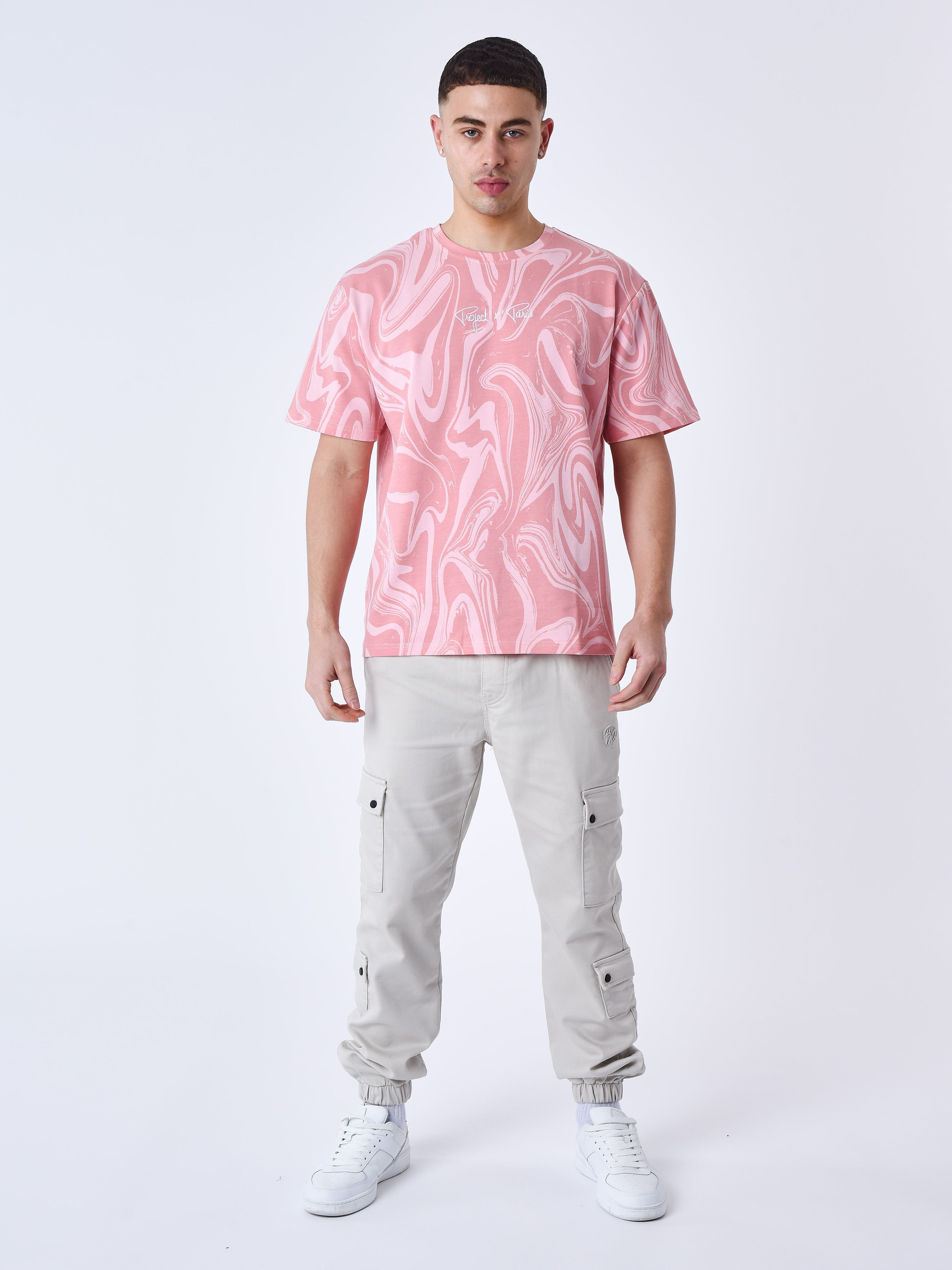 Liquid Marble pattern T-shirt-3