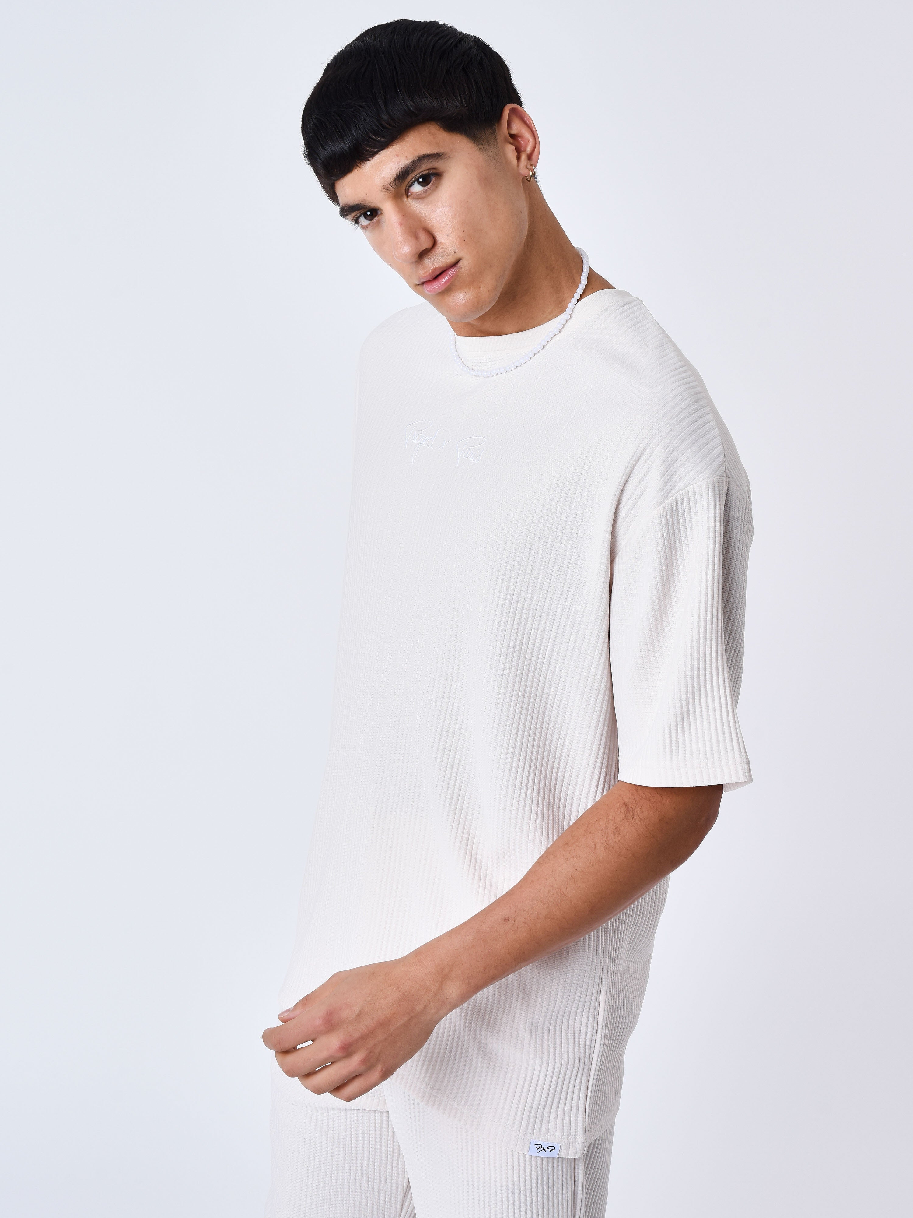 Textured plain T-shirt-1