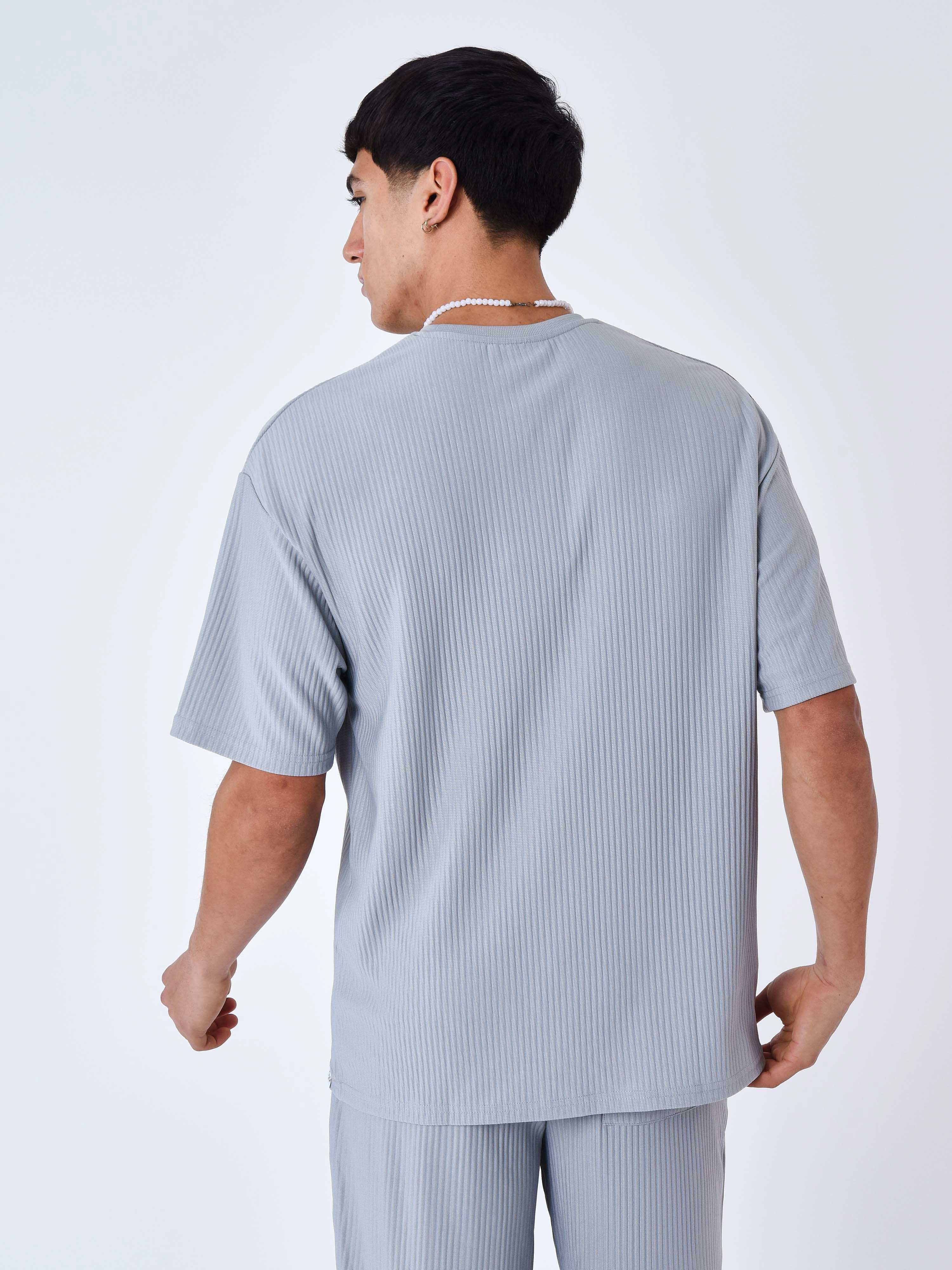 Textured plain T-shirt-5