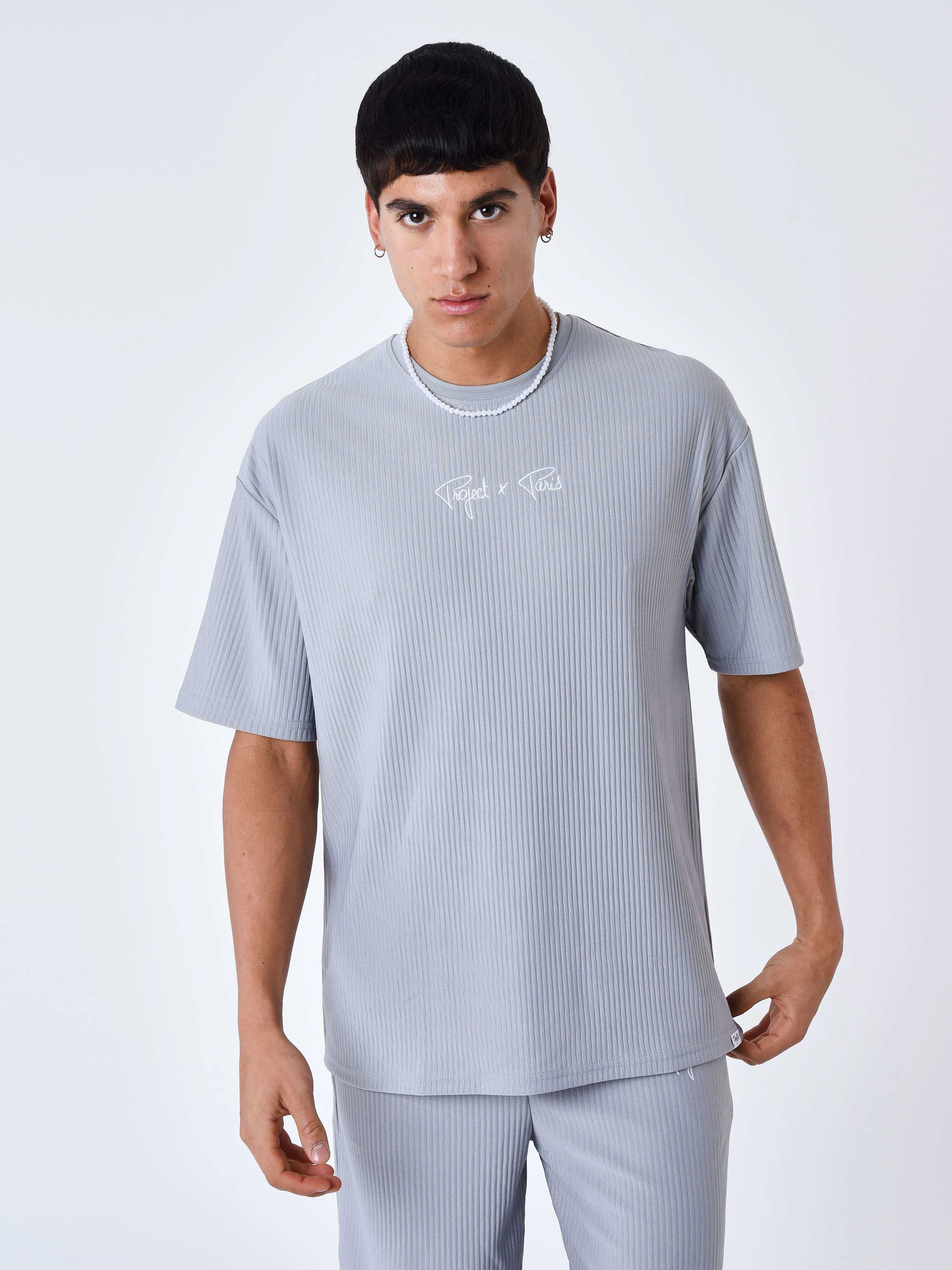 Textured plain T-shirt-1