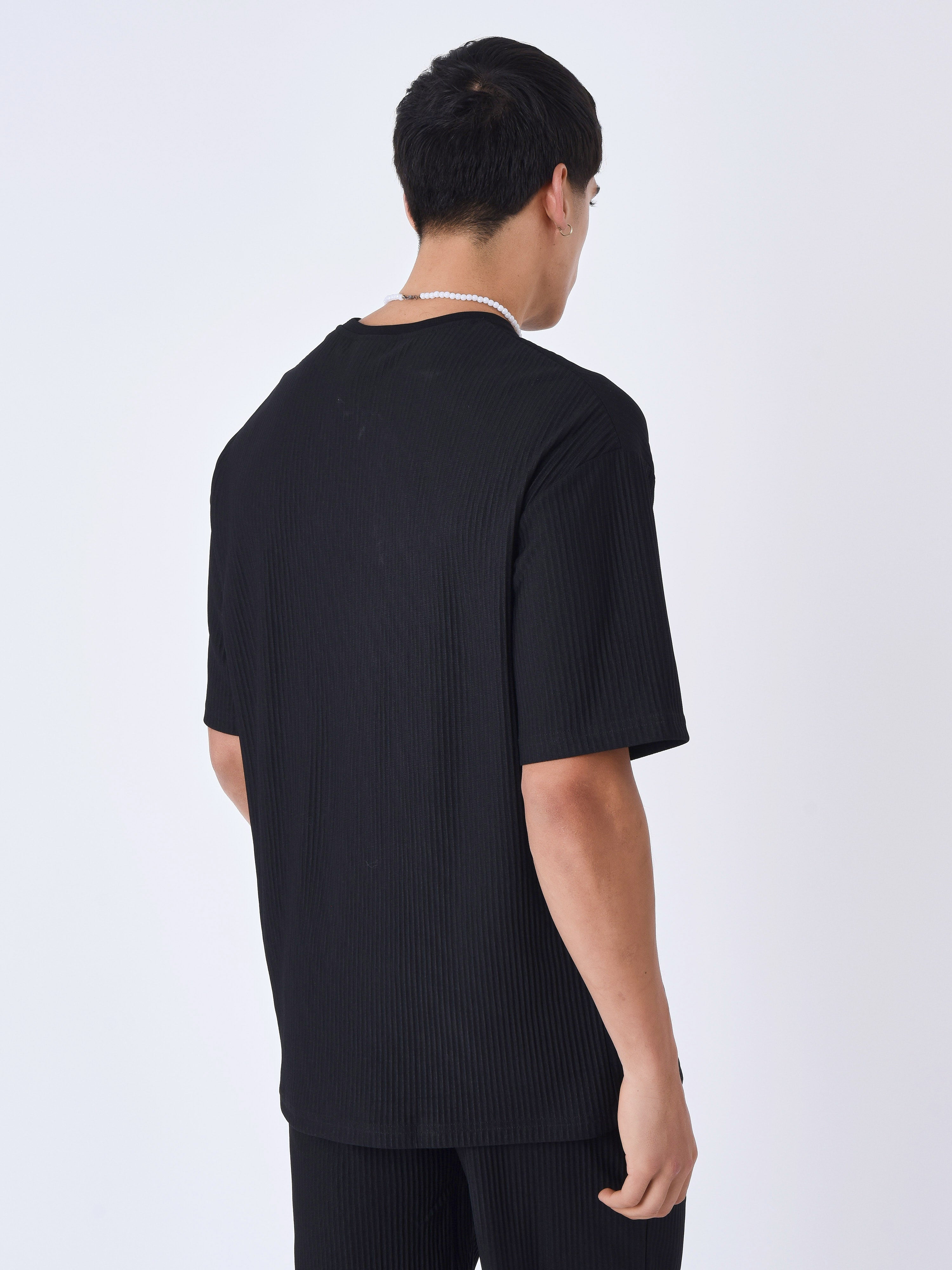 Textured plain T-shirt-11