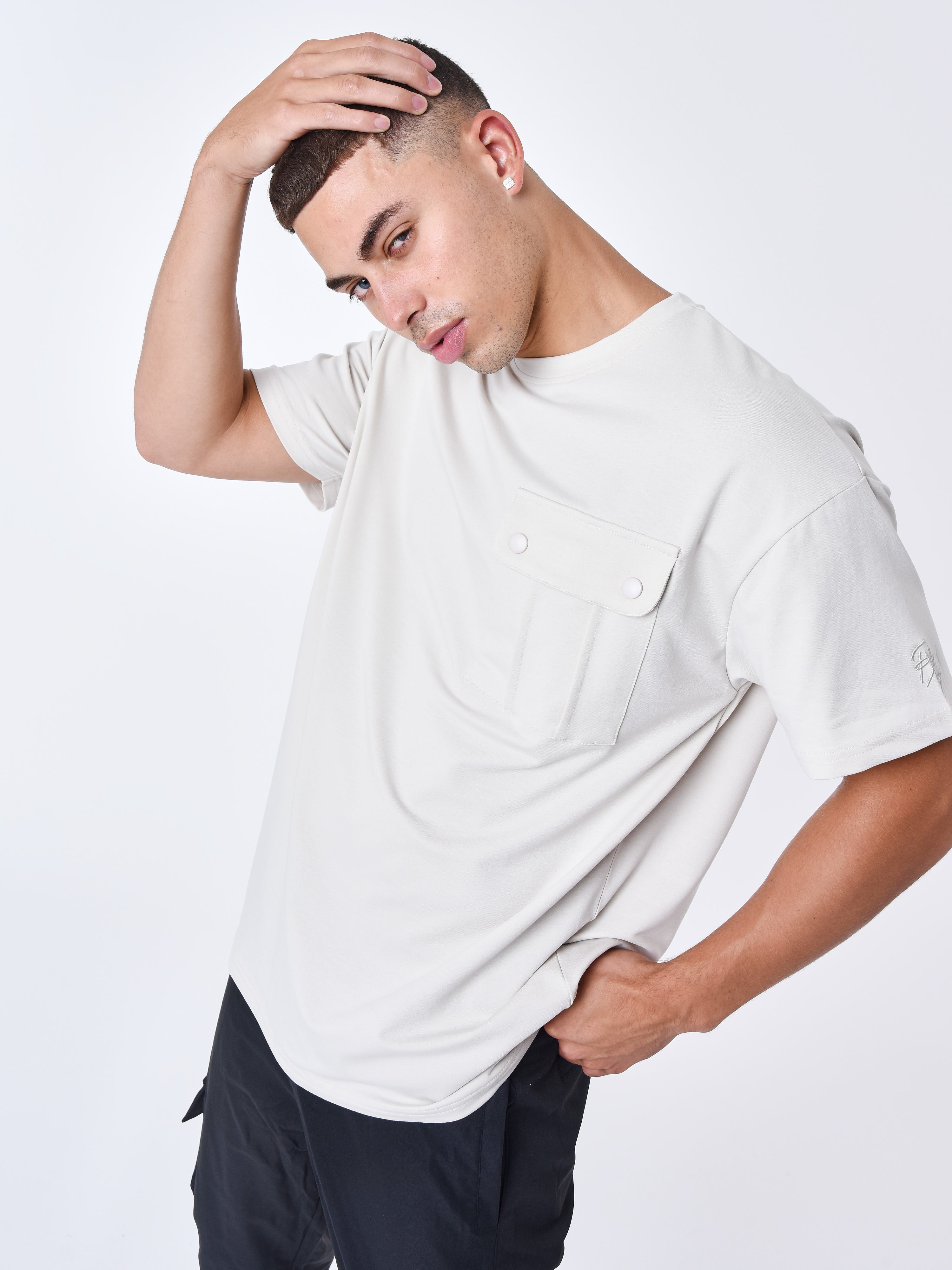 T-shirt à poche contrasté-4
