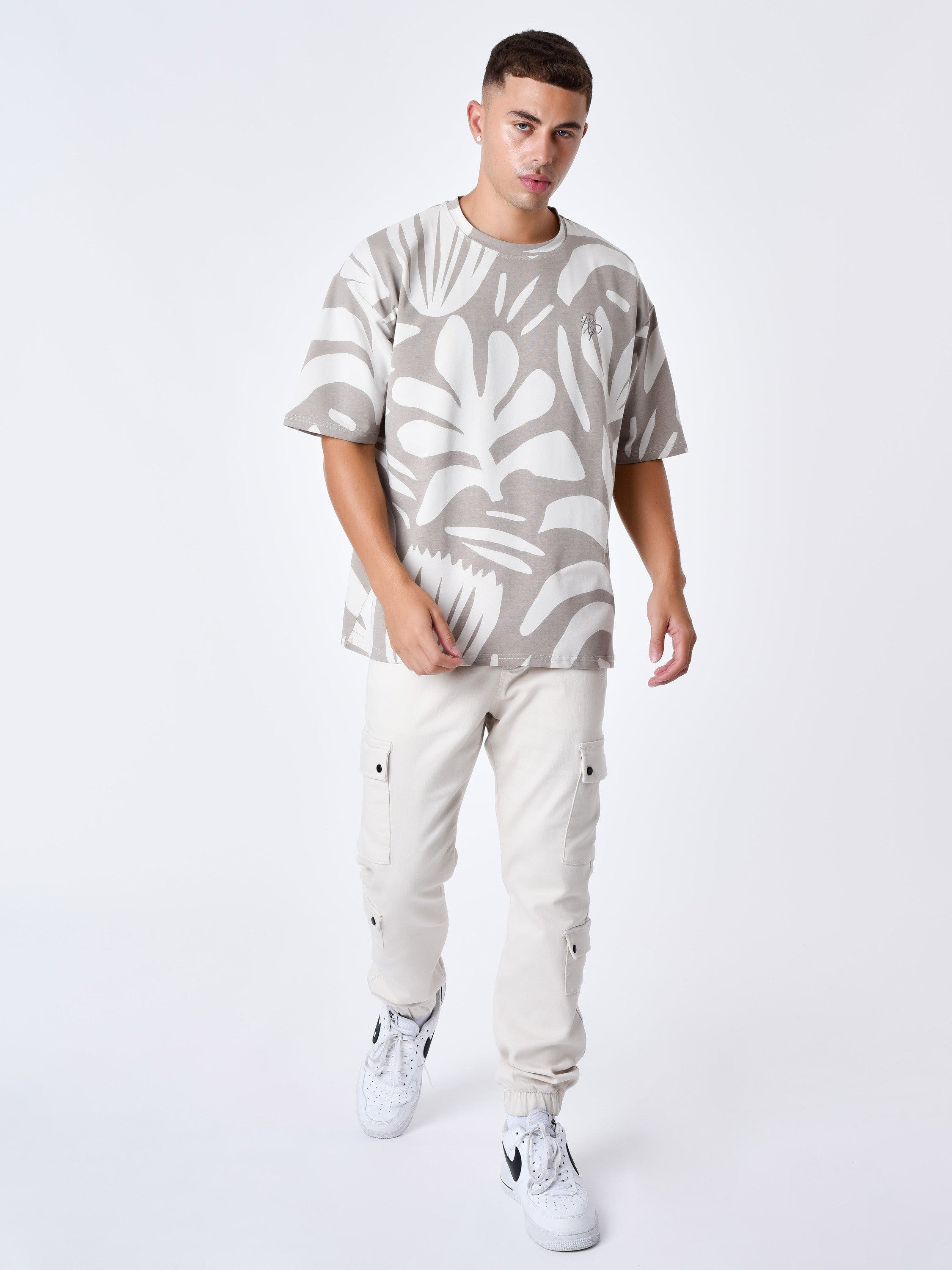 All over abstract plant pattern T-shirt-5