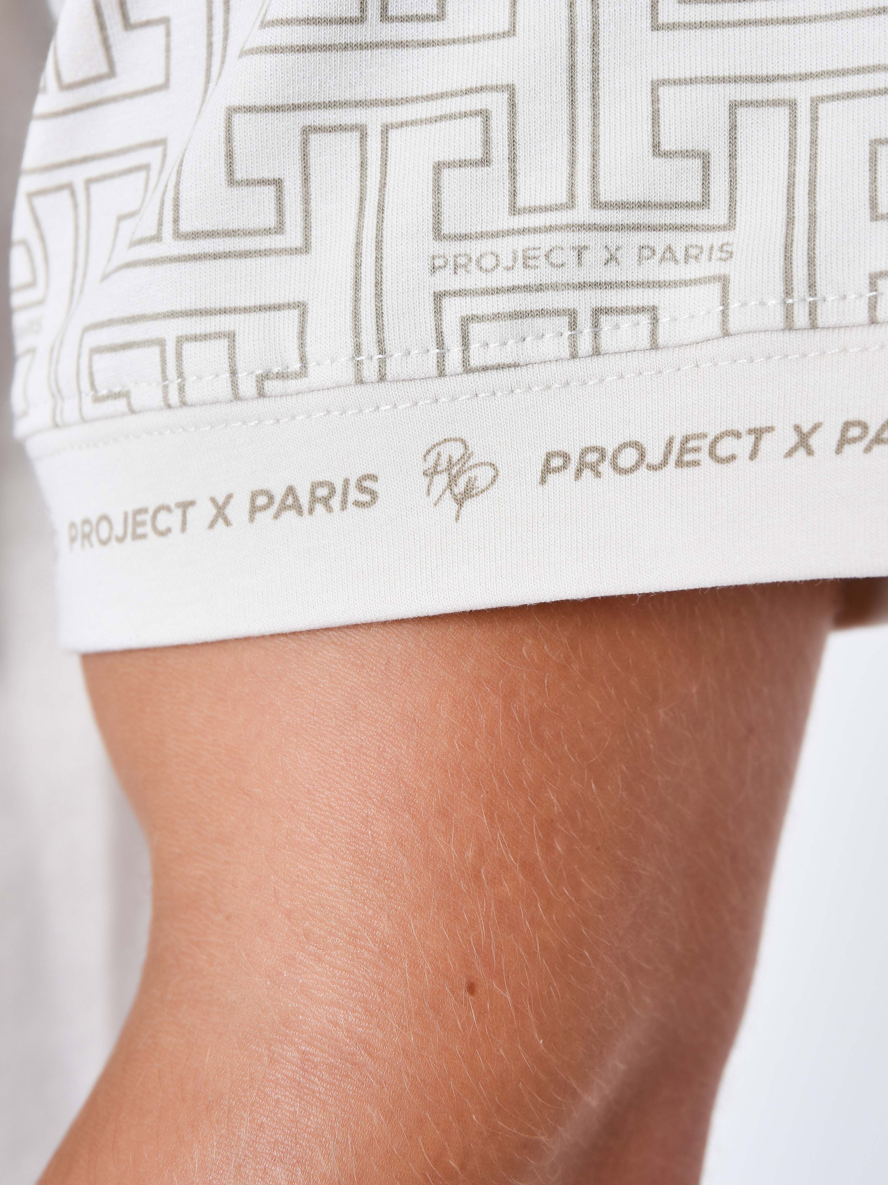 All over labyrinth sleeve T-shirt-7