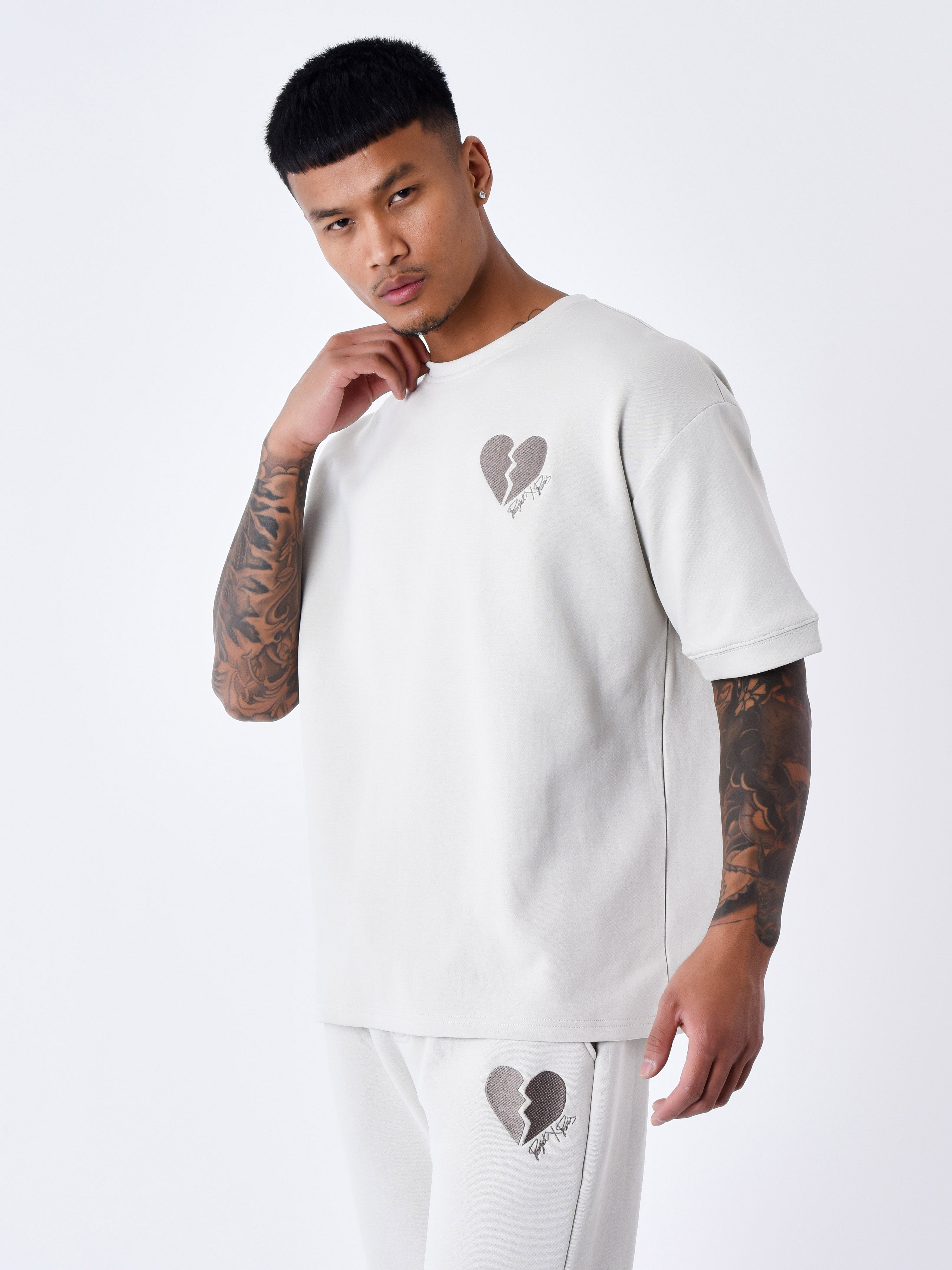 Thick broken heart T-shirt-4