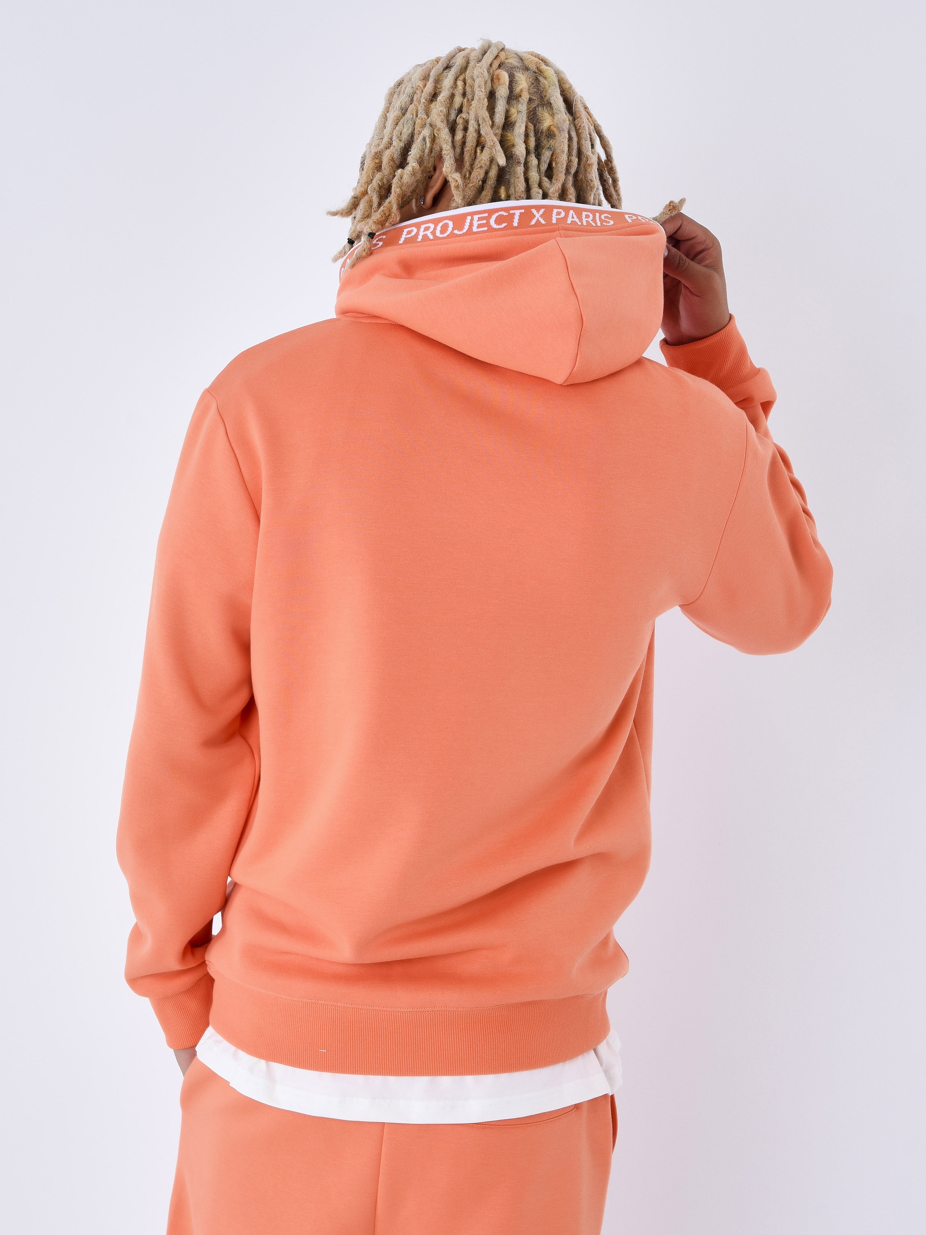 Sweat à Capuche Bord tricoter logoté-23