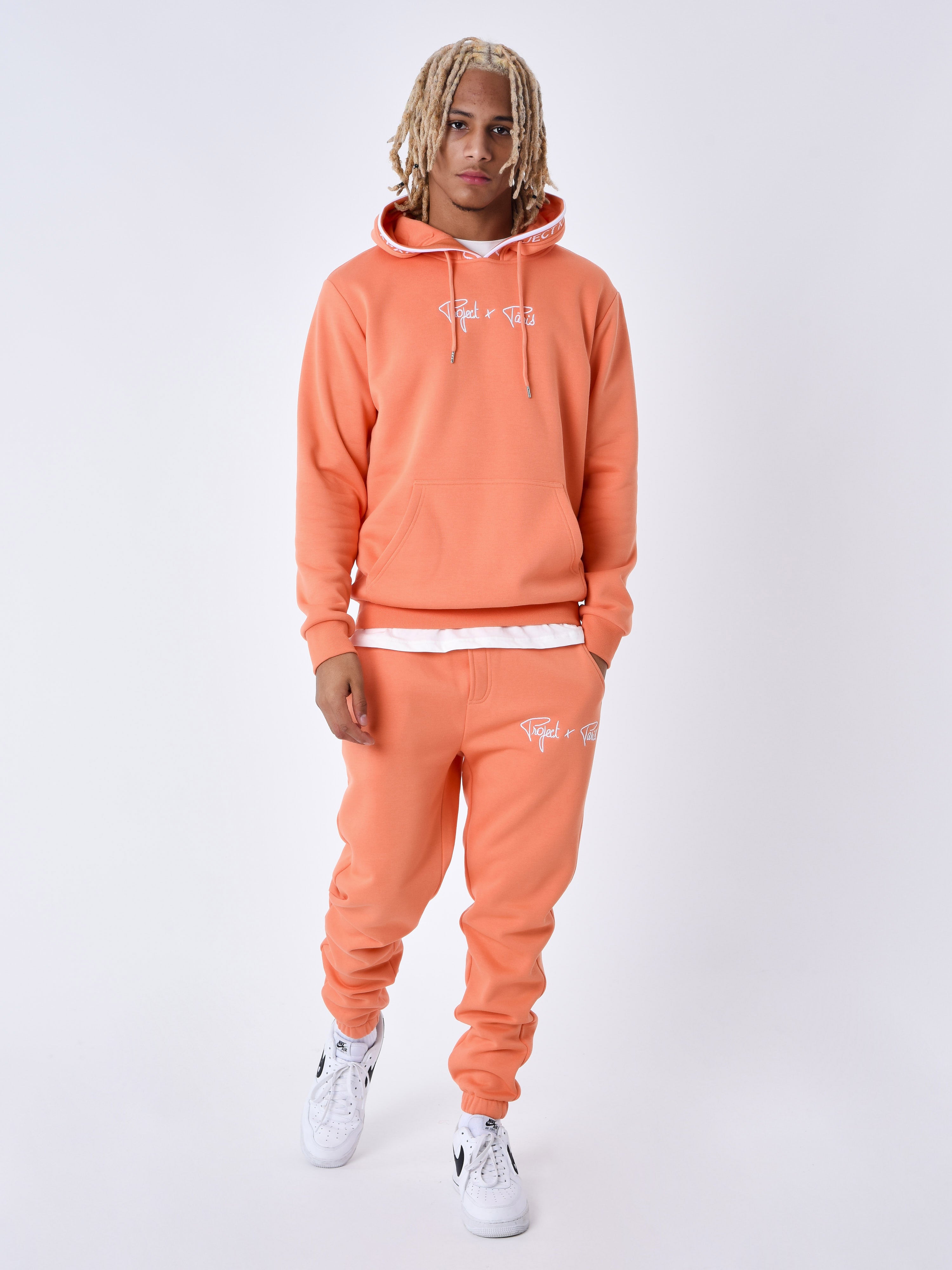 Sweat à Capuche Bord tricoter logoté-21
