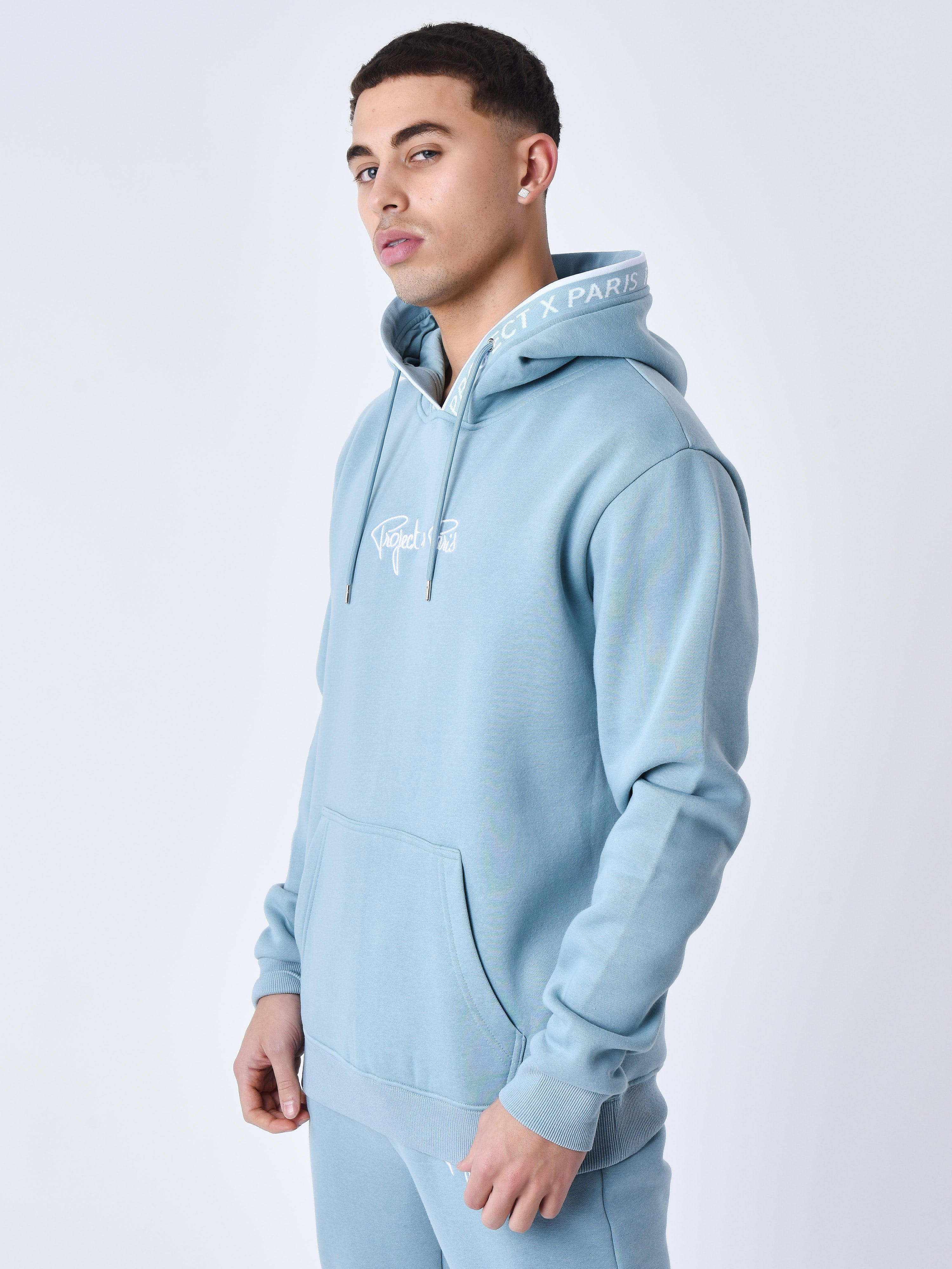 Sweat à Capuche Bord tricoter logoté-10