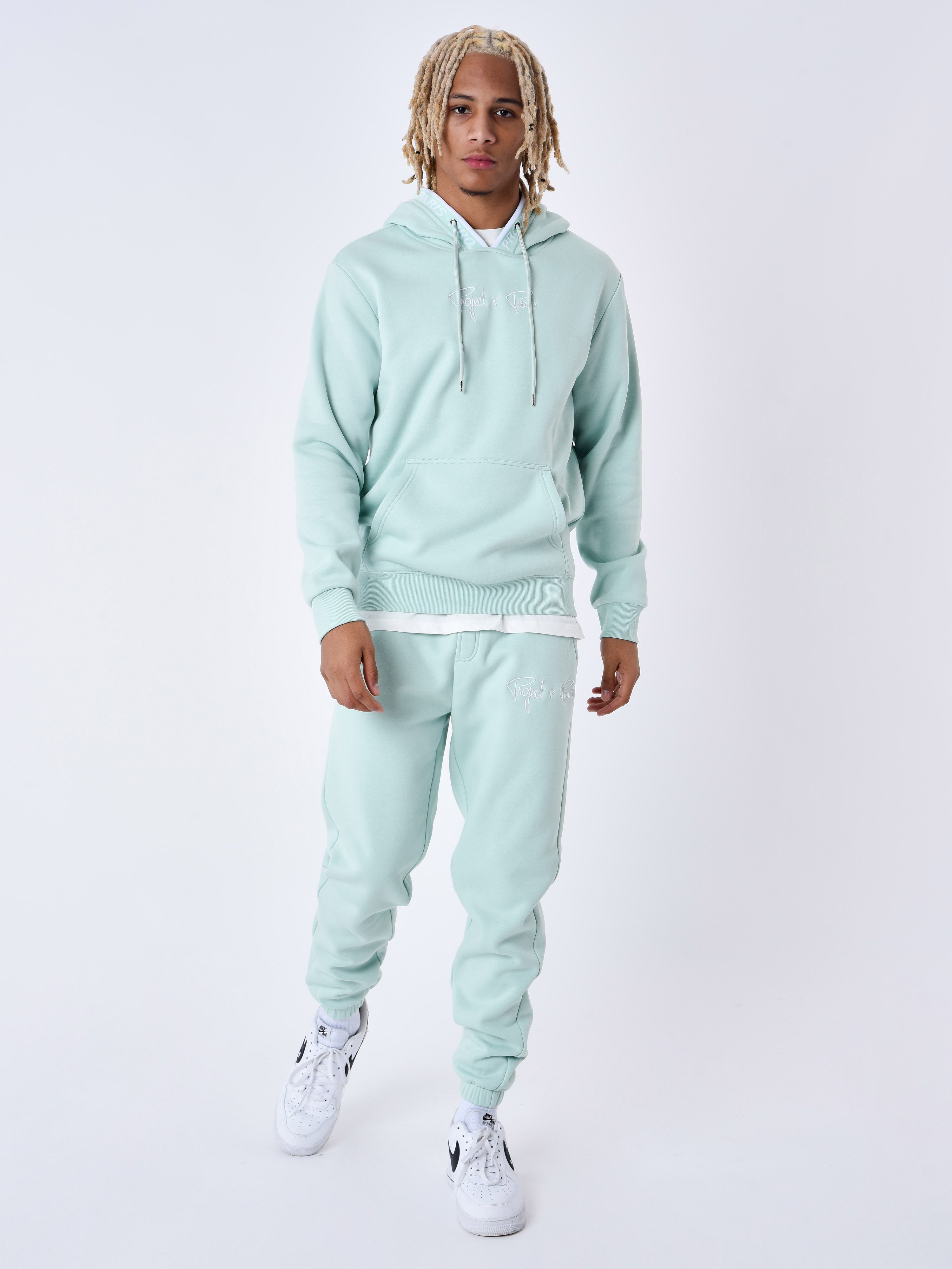 Sweat à Capuche Bord tricoter logoté-15
