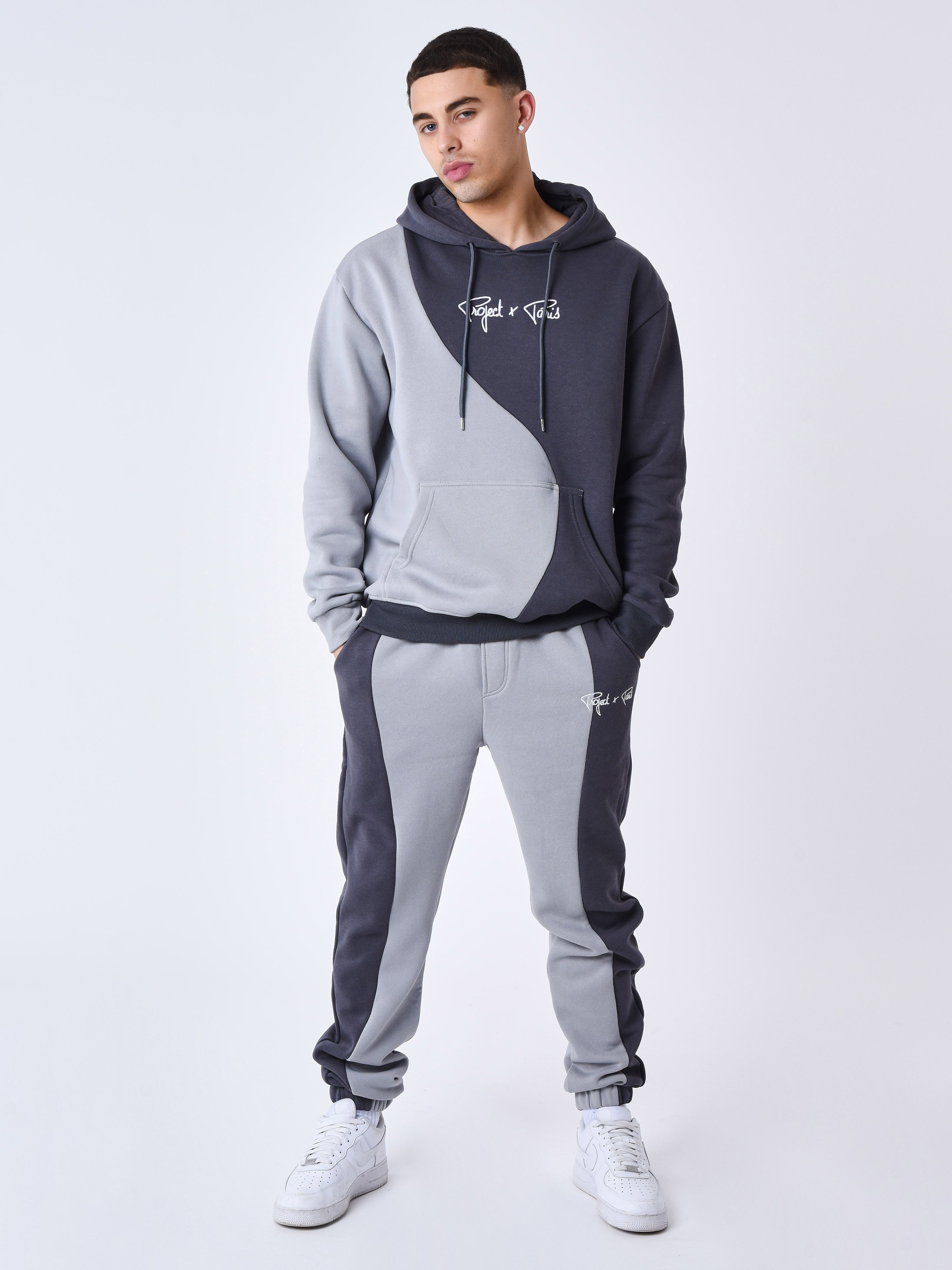 Two-tone wave style Hoodie-3