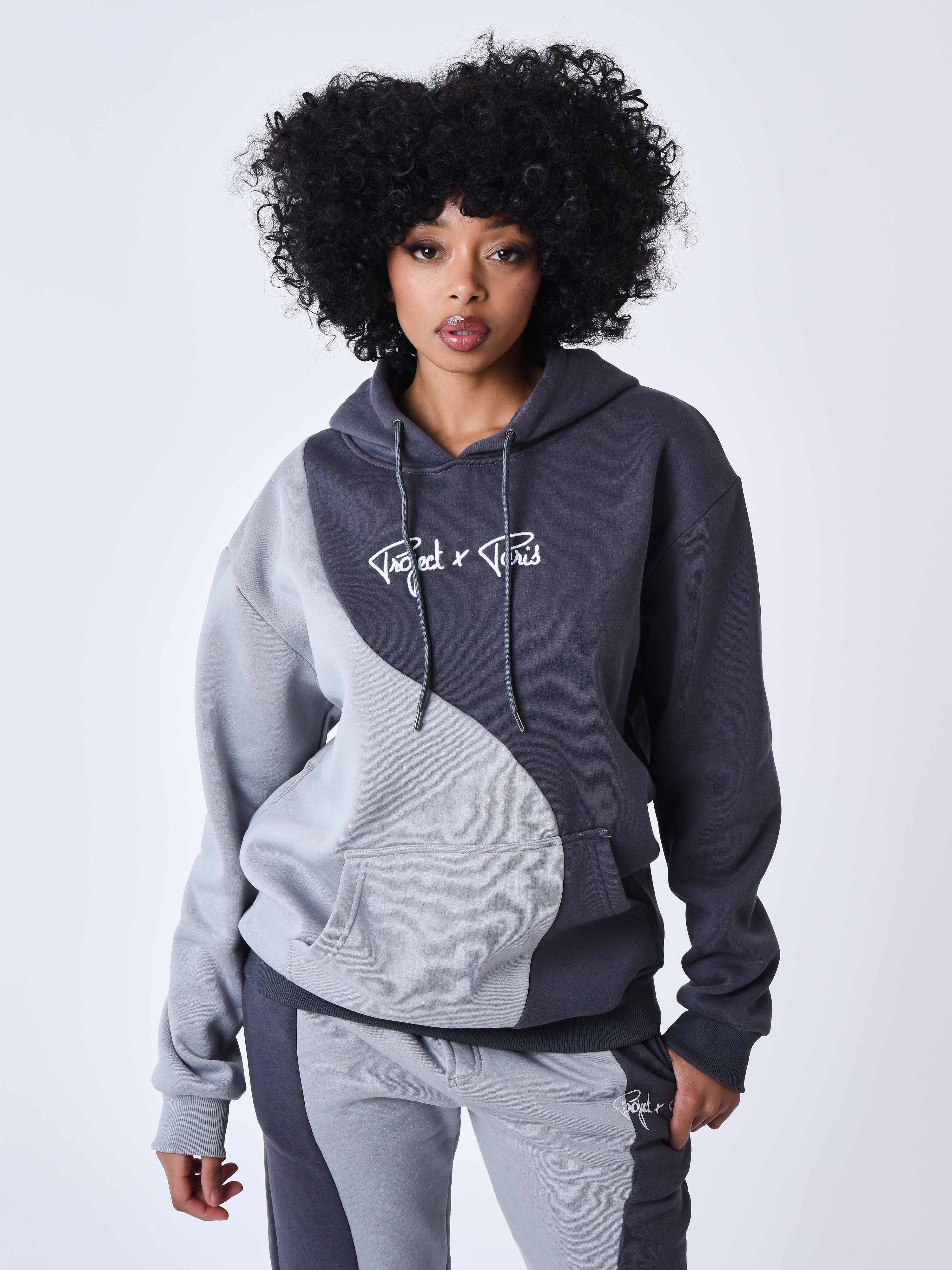 Two-tone wave style Hoodie-8