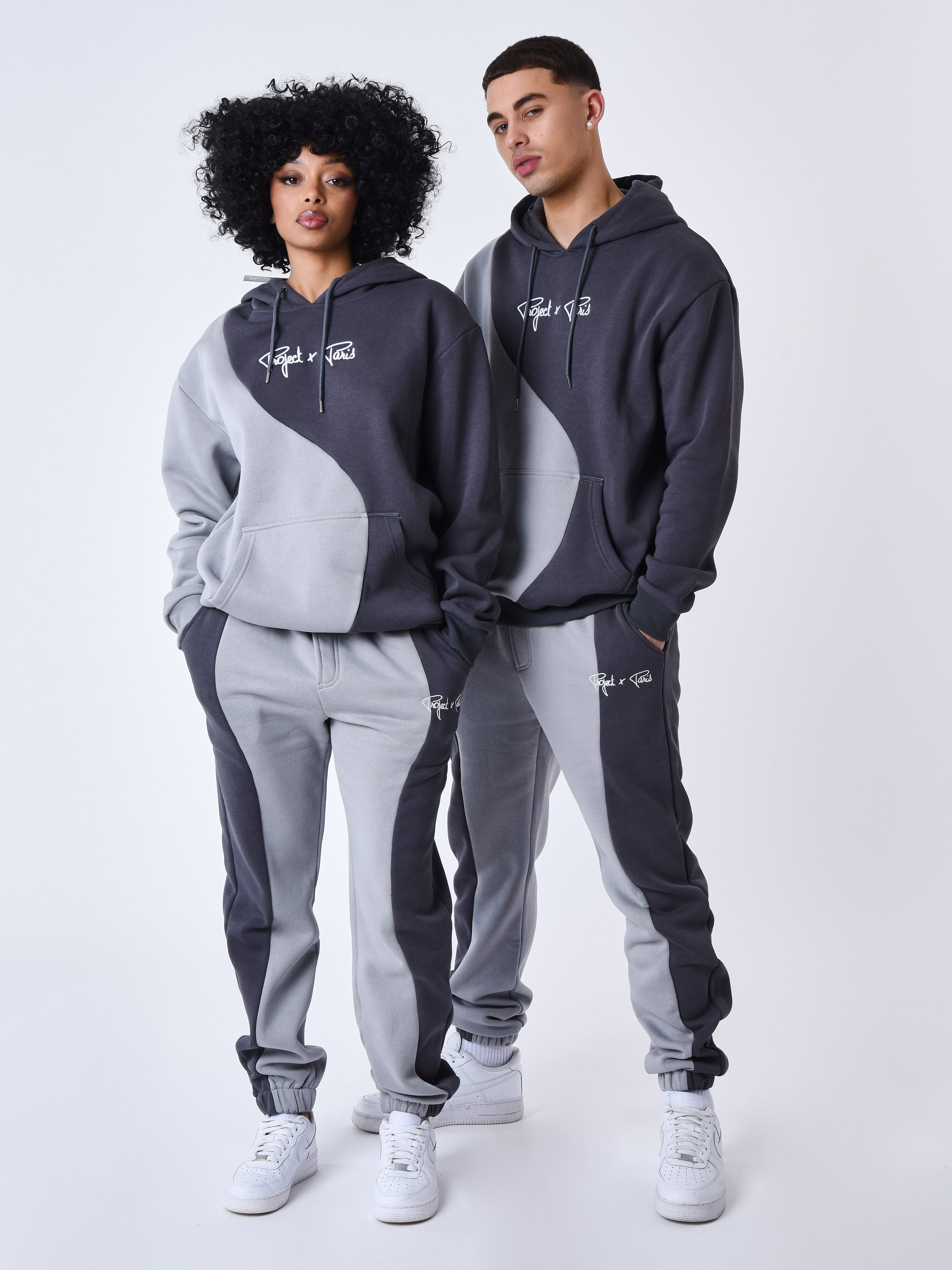 Two-tone wave style Hoodie-2