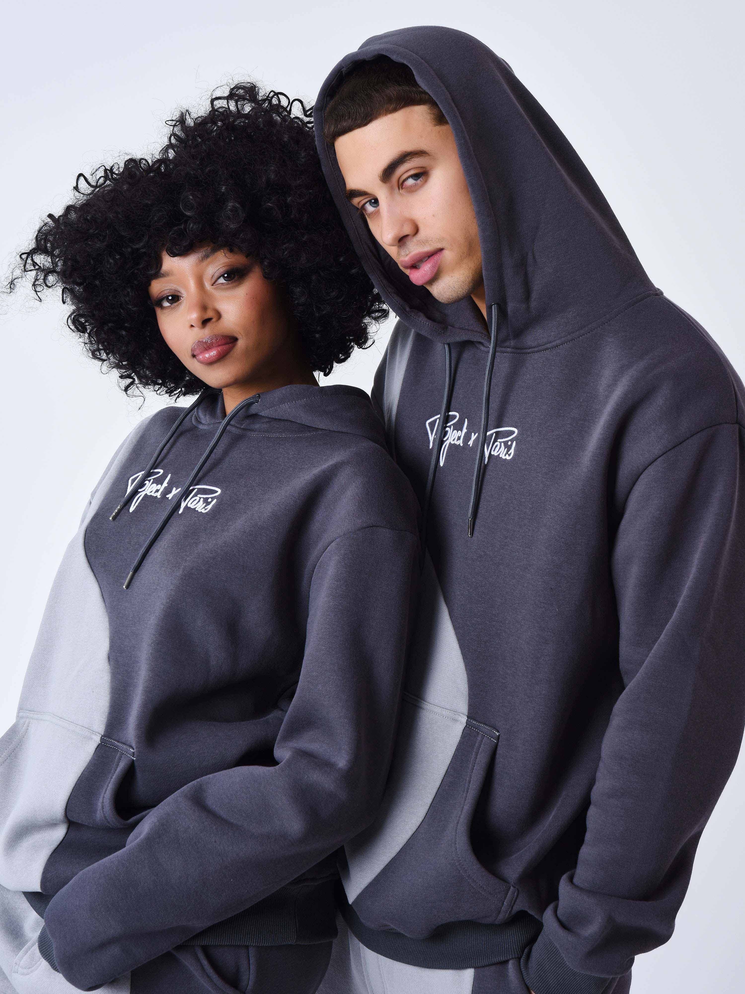 Two-tone wave style Hoodie-1