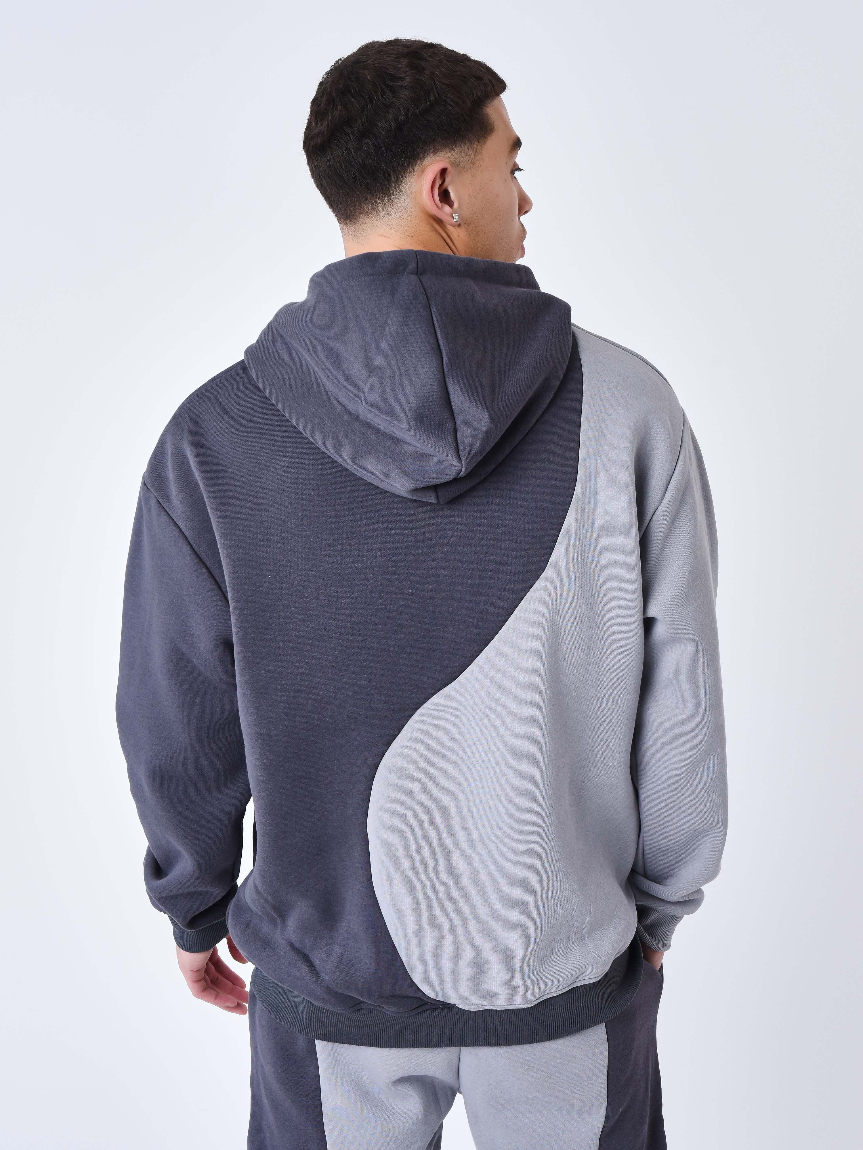 Two-tone wave style Hoodie-5