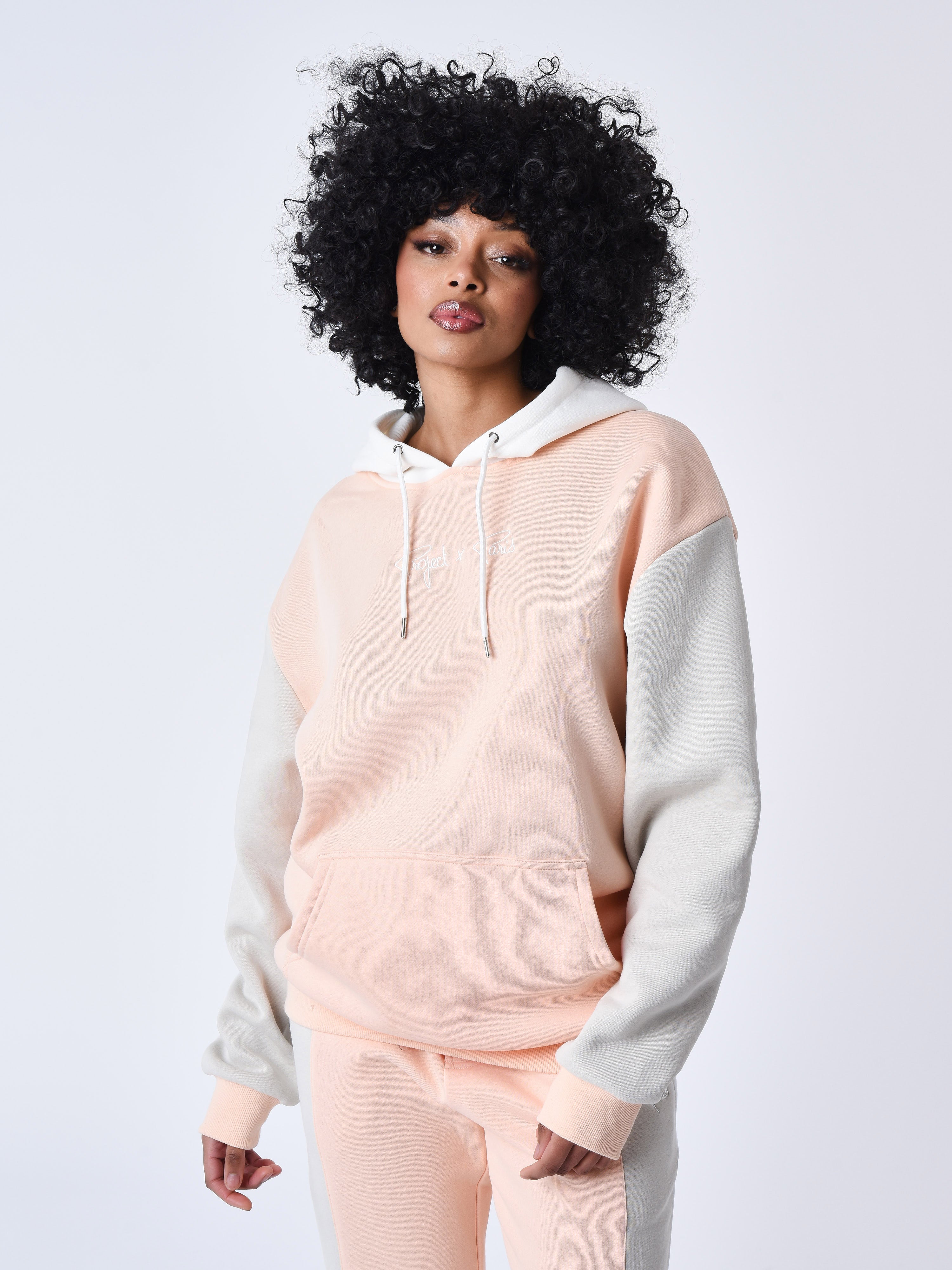 Felpa con cappuccio Colorblock-8