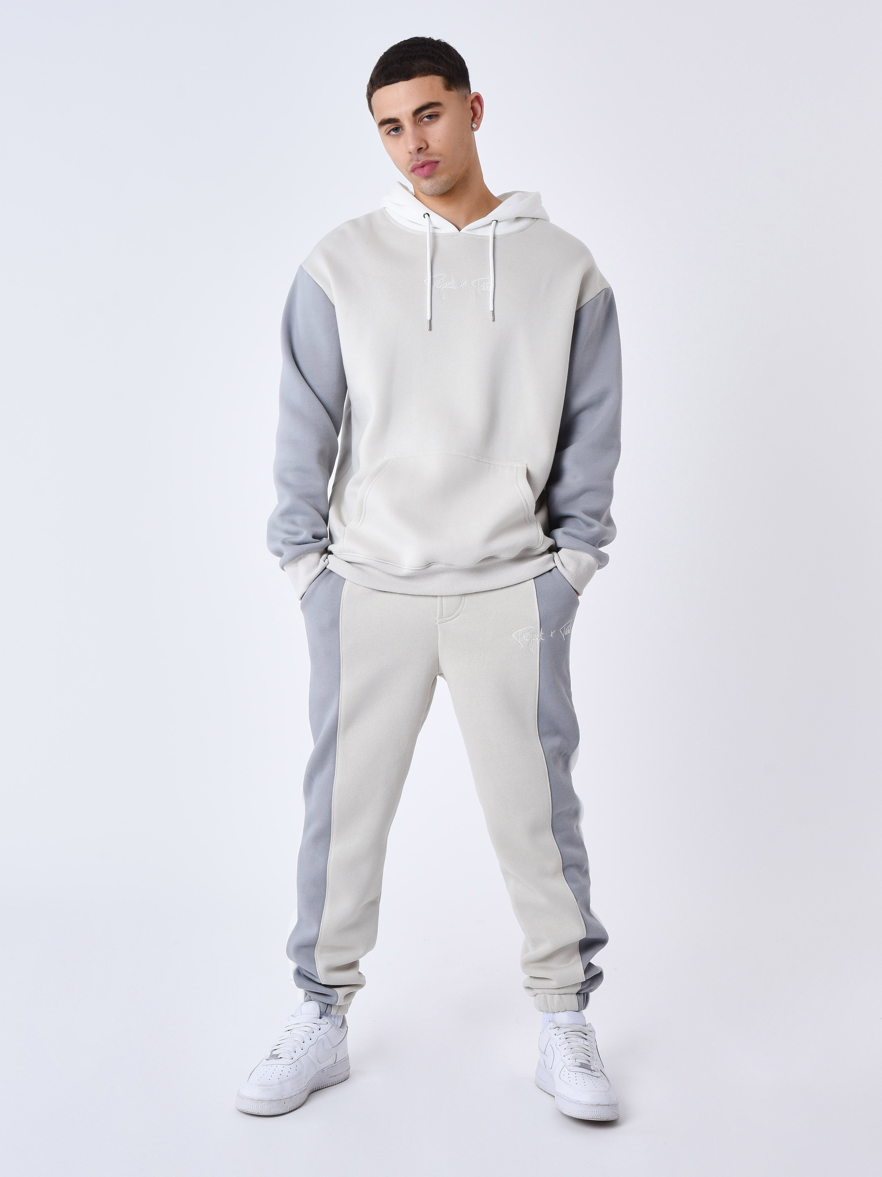 Felpa con cappuccio Colorblock-3