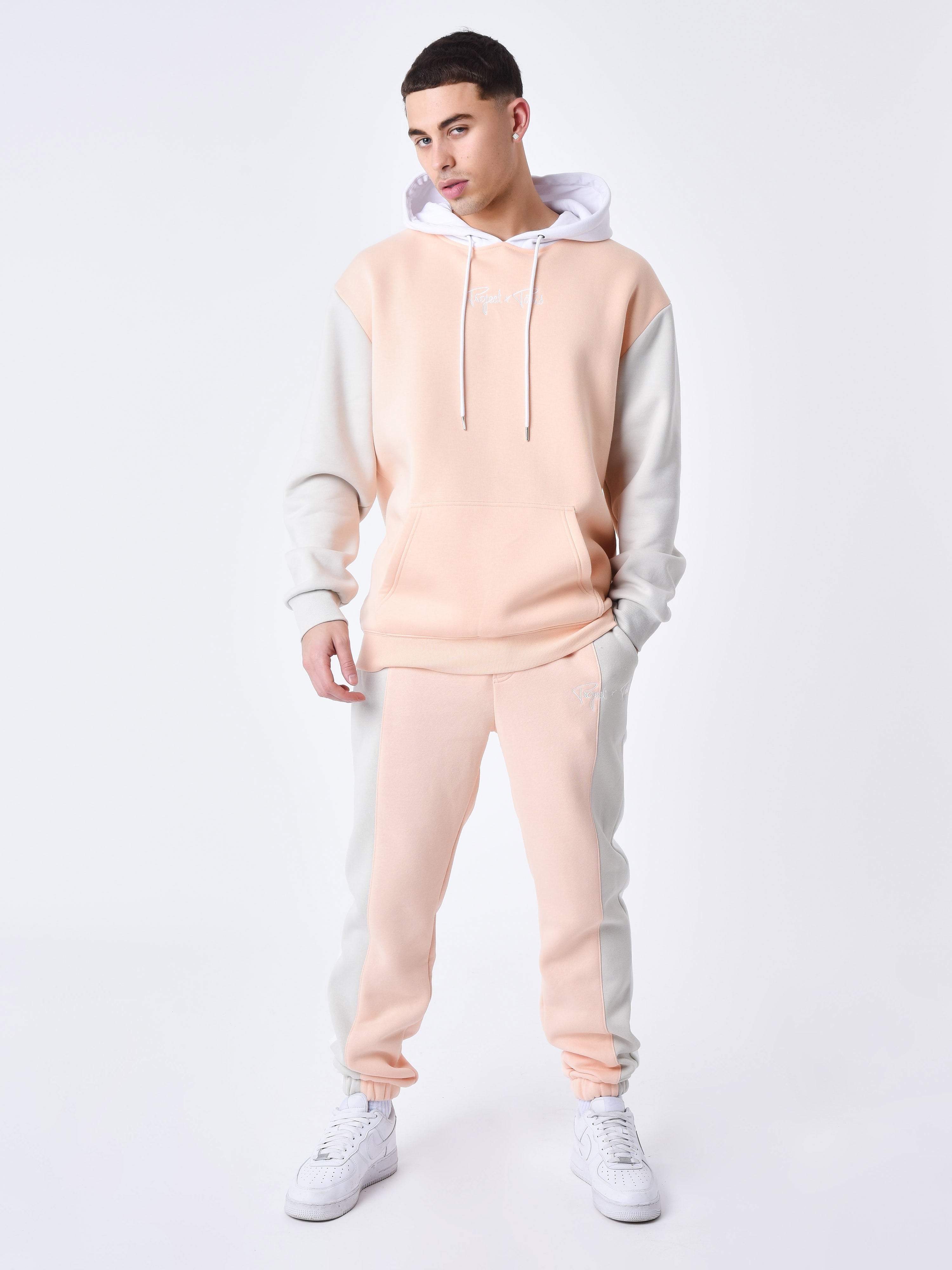 Felpa con cappuccio Colorblock-3