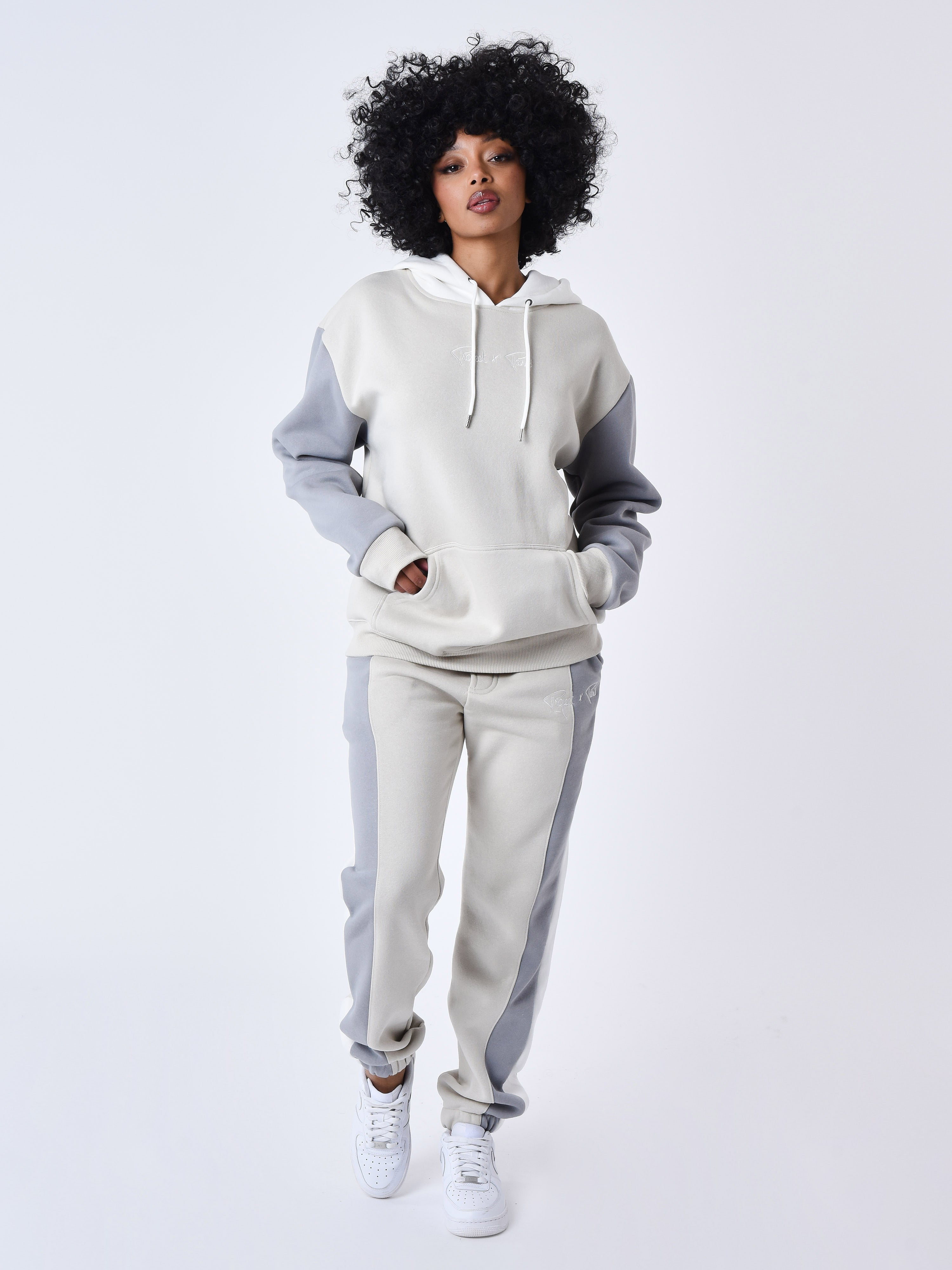 Felpa con cappuccio Colorblock-7