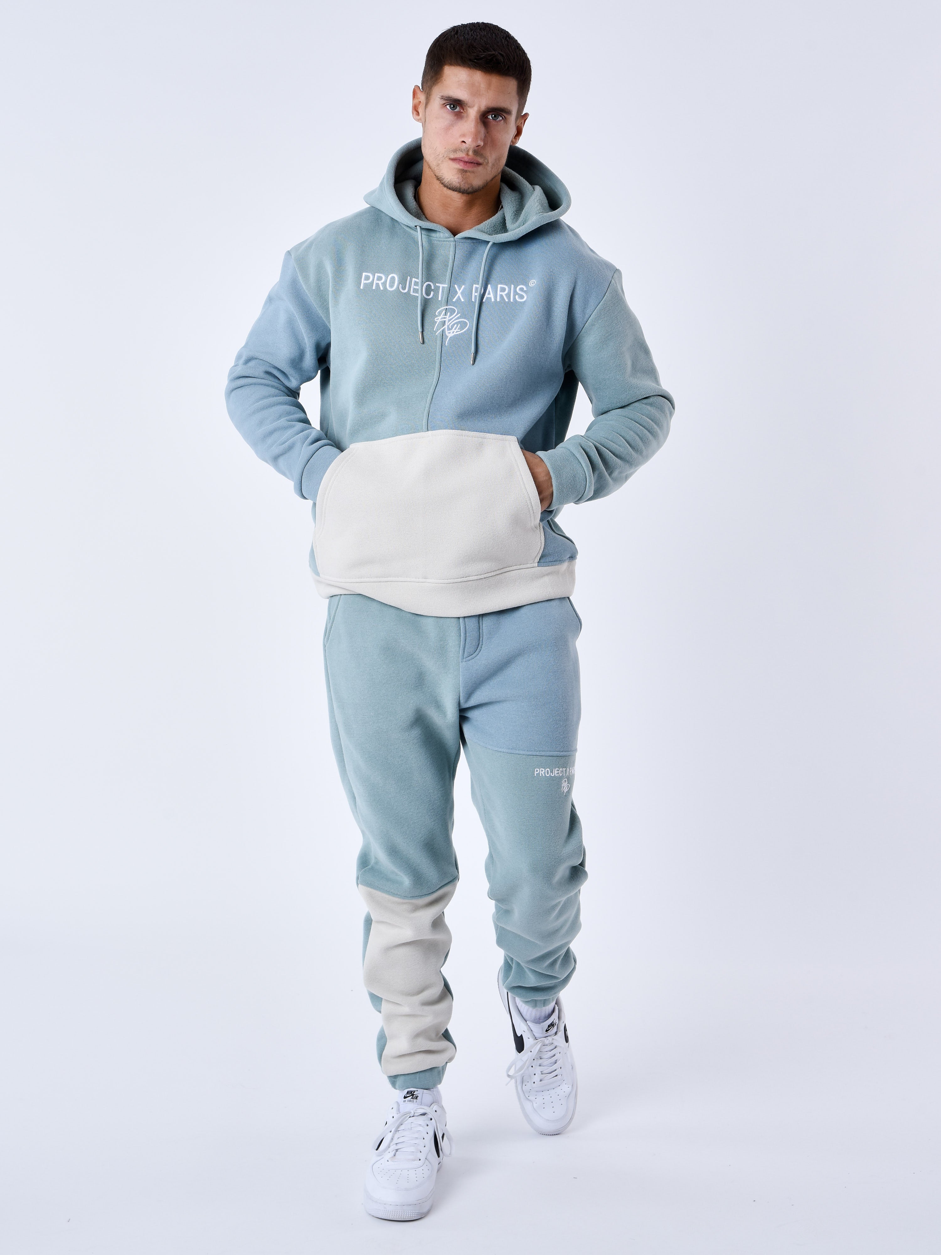 Tricolor Knit Hoodie-3