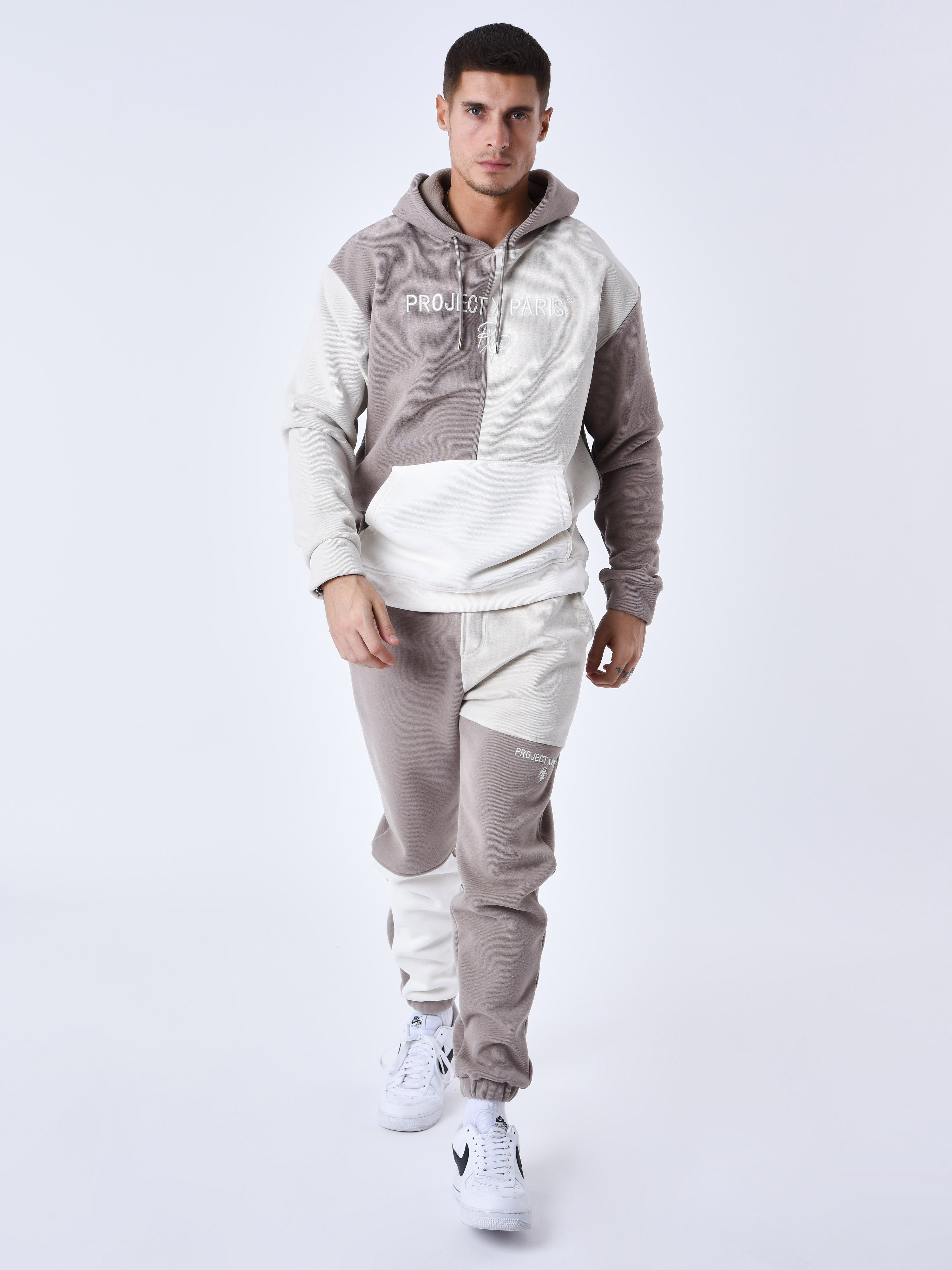 Tricolor Knit Hoodie-3