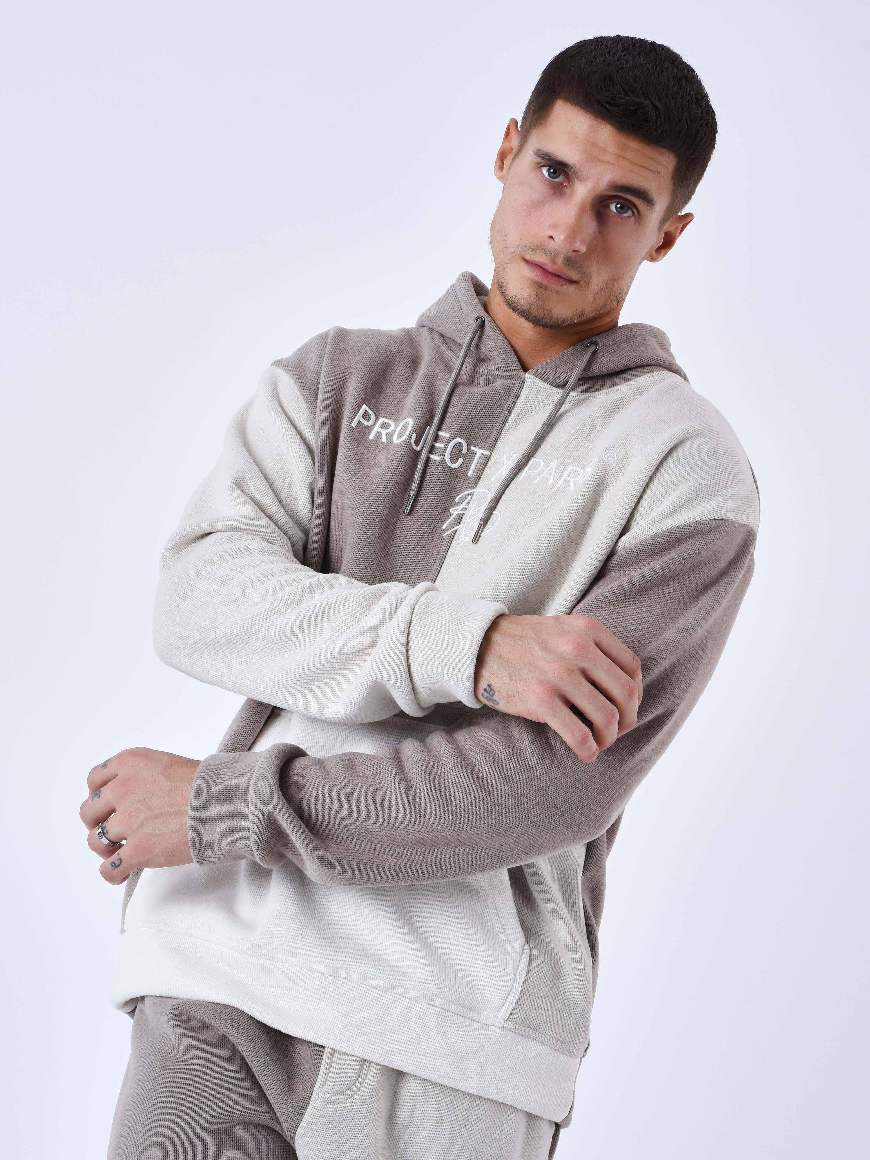 Tricolor Knit Hoodie-2