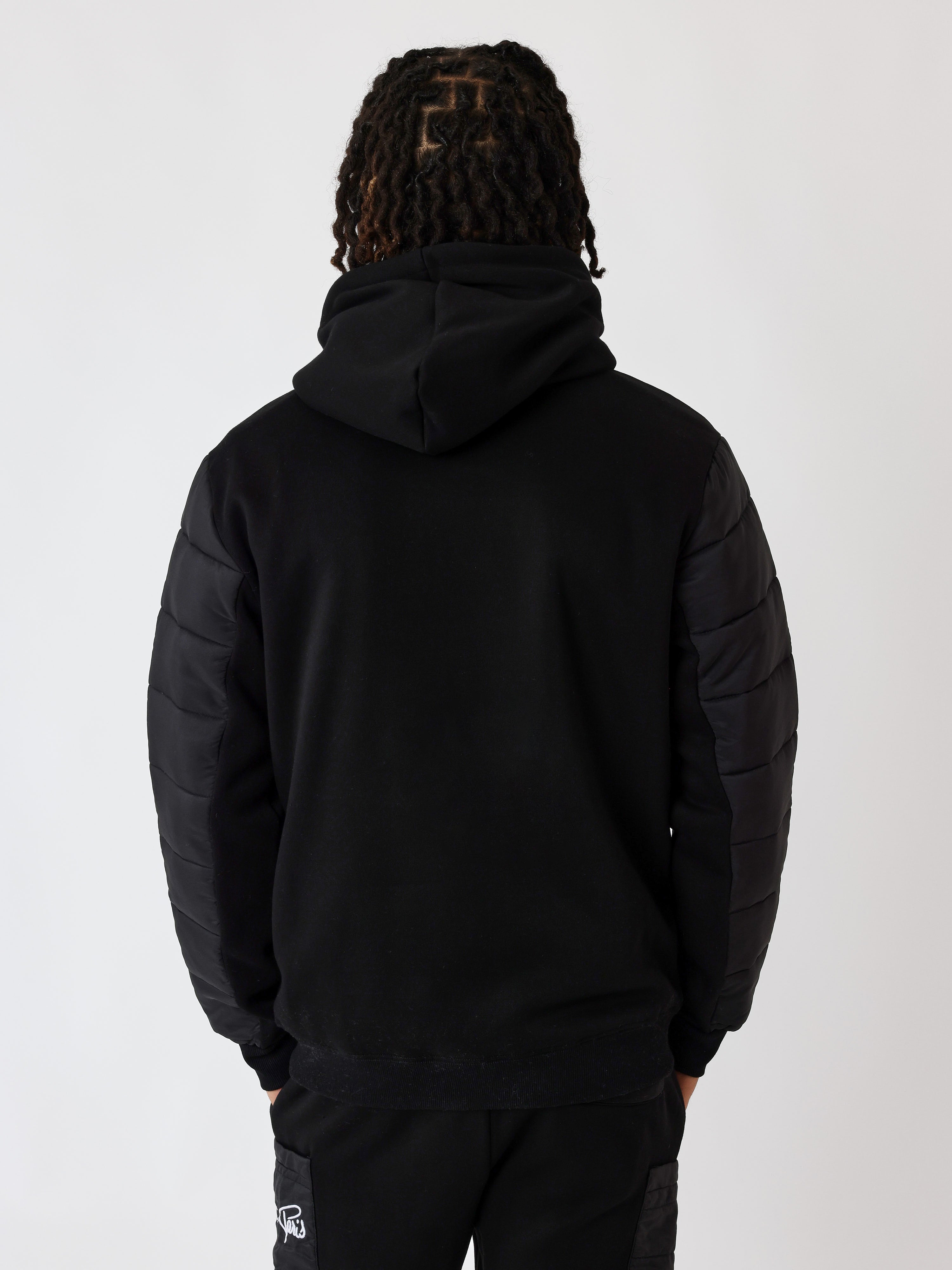 Hoodie met bimateriaal inzetstuk-2