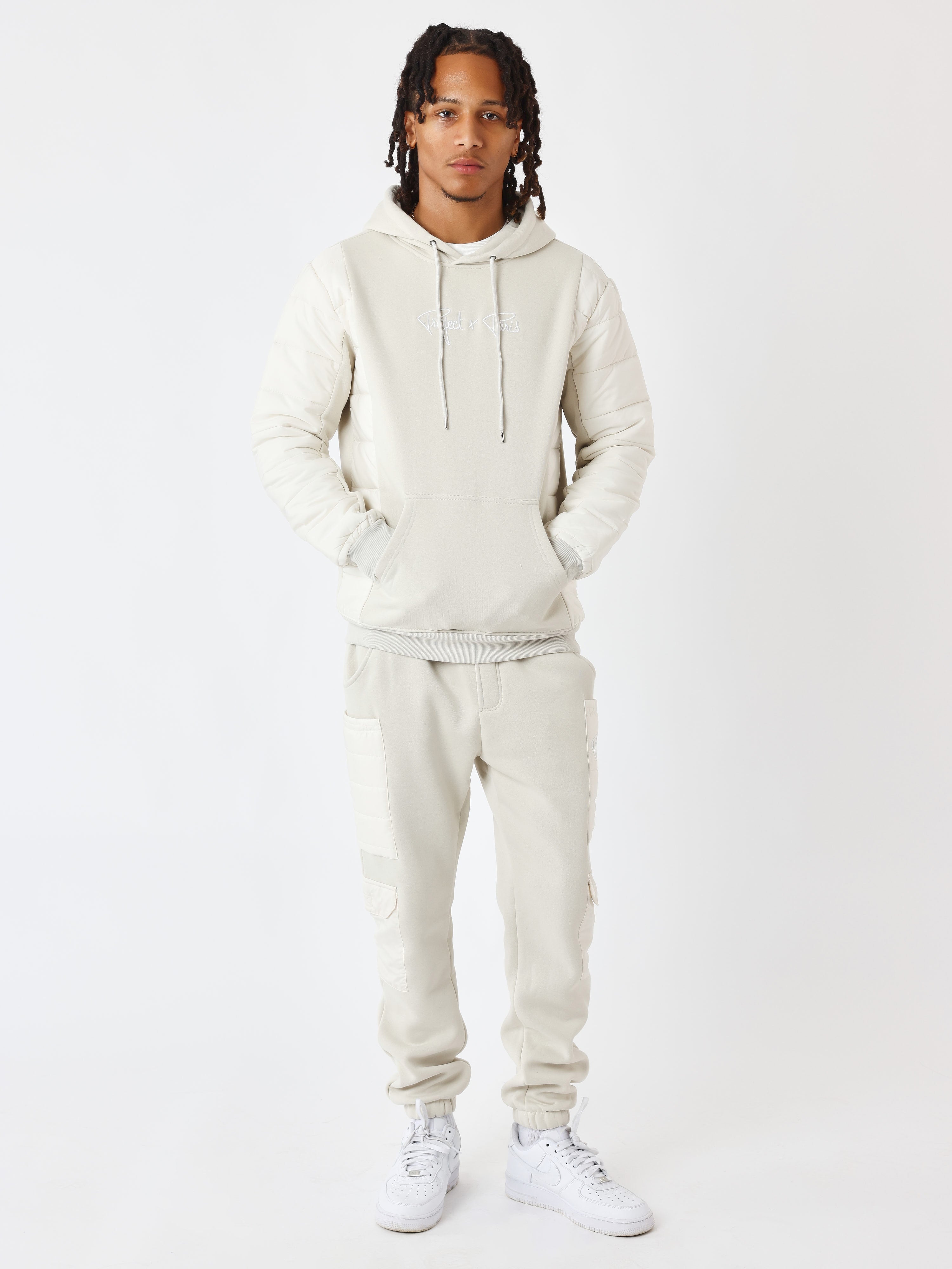 Hoodie with two-tone panel-3