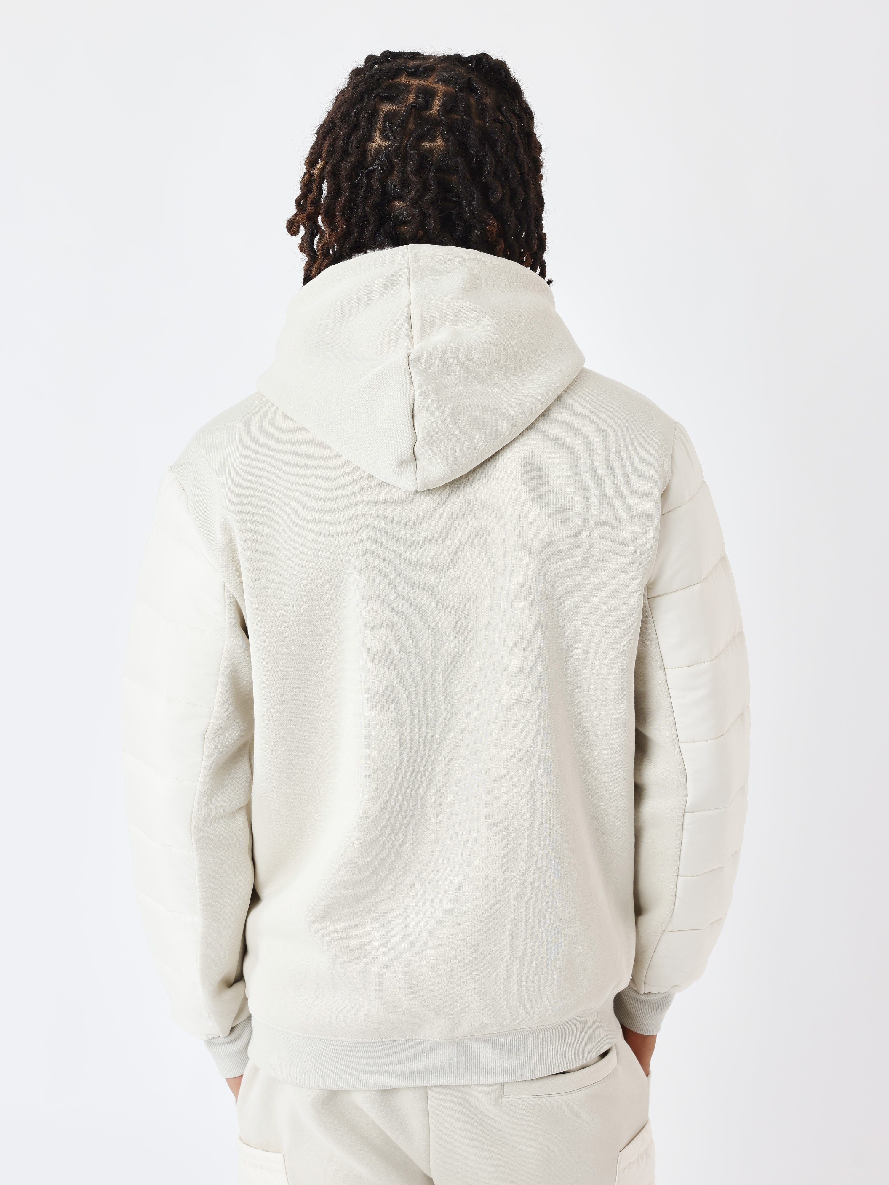 Hoodie with two-tone panel-2