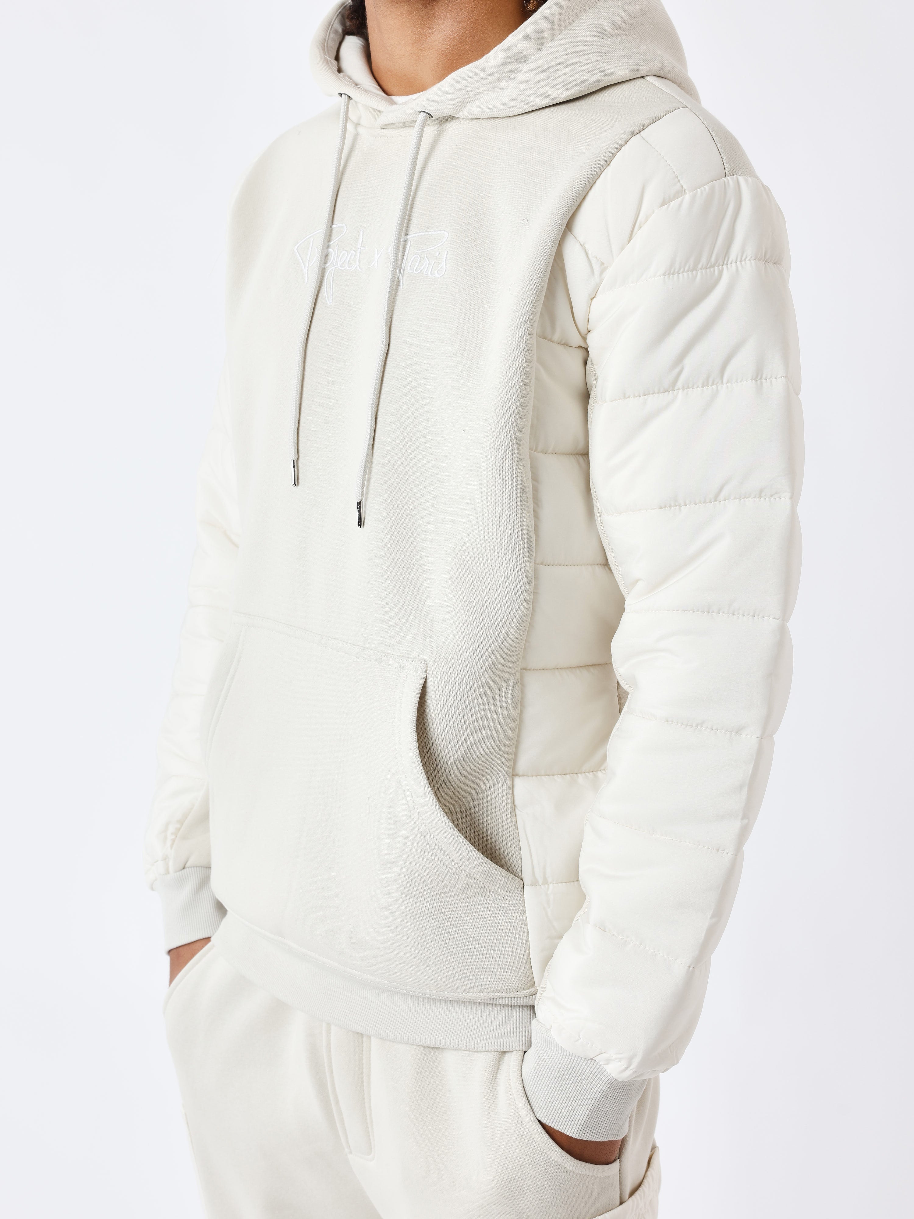 Hoodie with two-tone panel-5