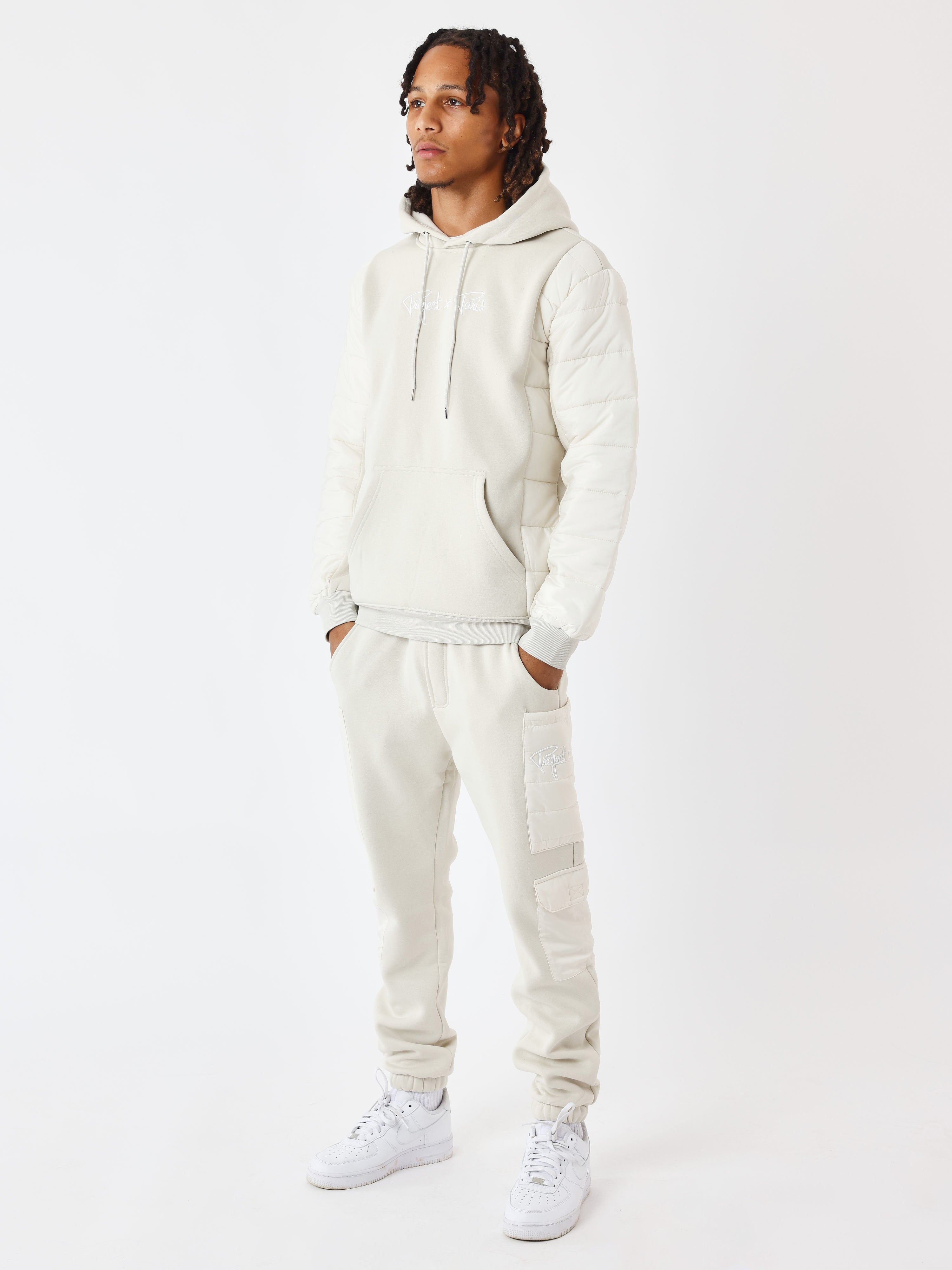 Hoodie with two-tone panel-4