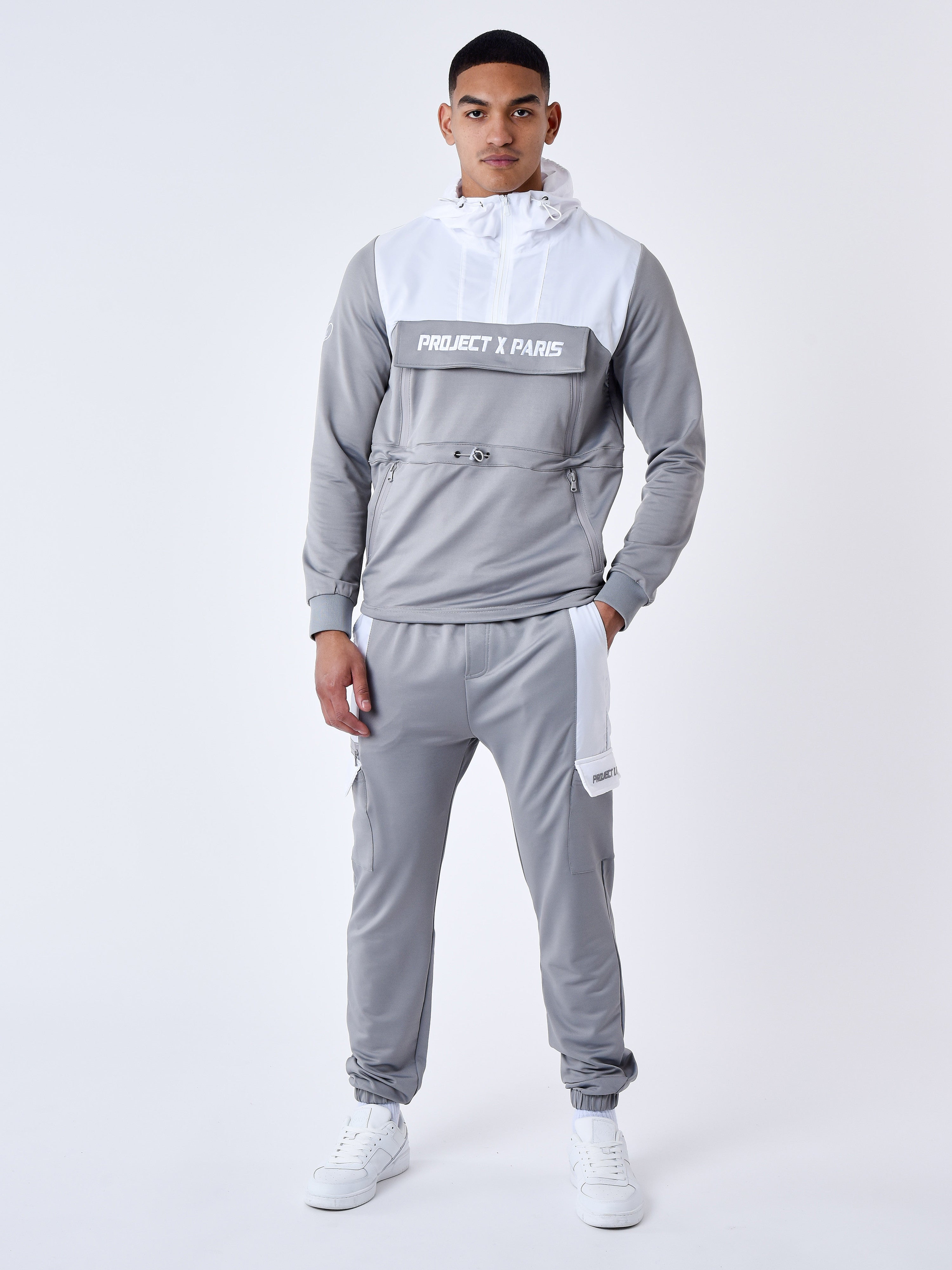 Windbreaker style two-tone Hoodie-3