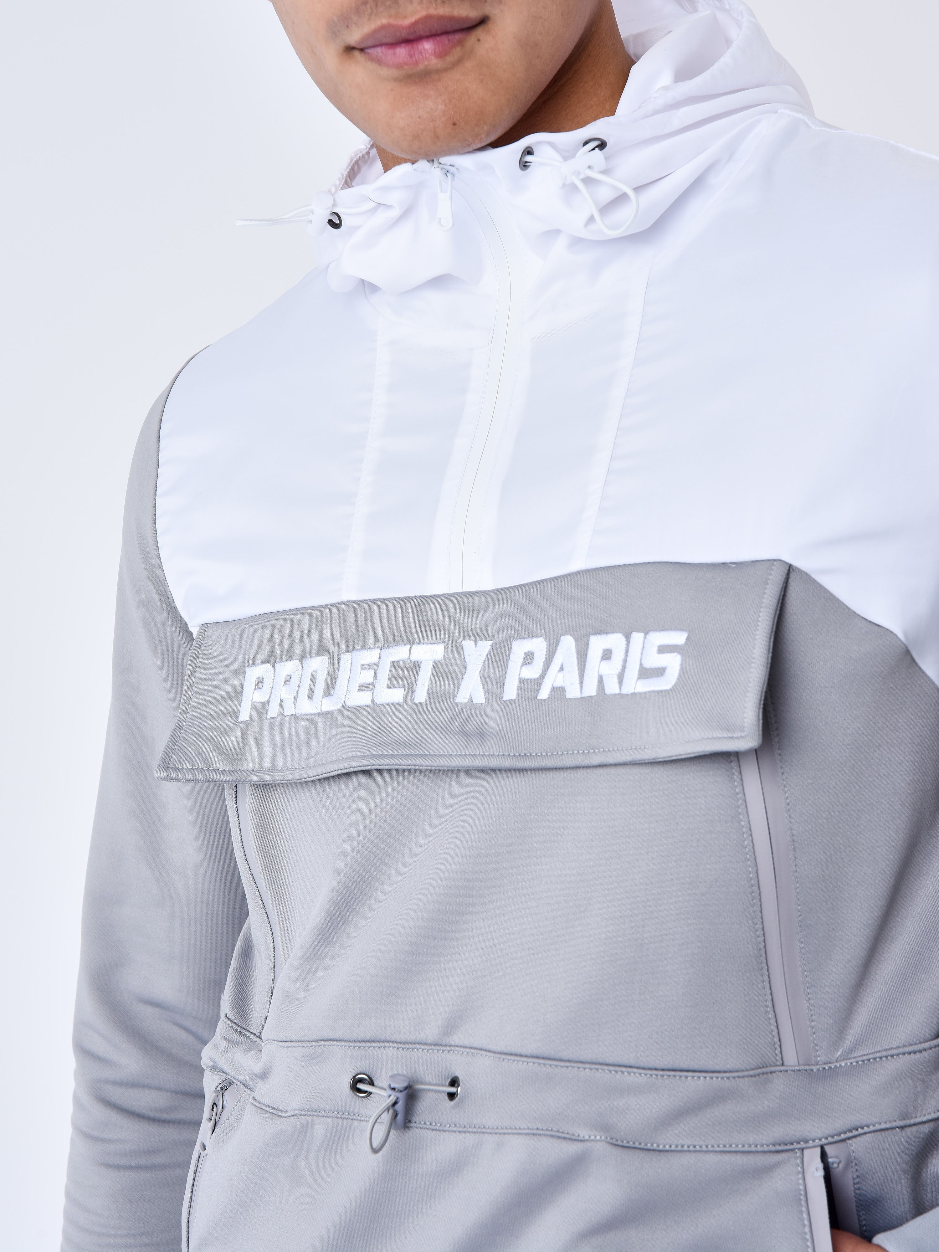 Windbreaker style two-tone Hoodie-6