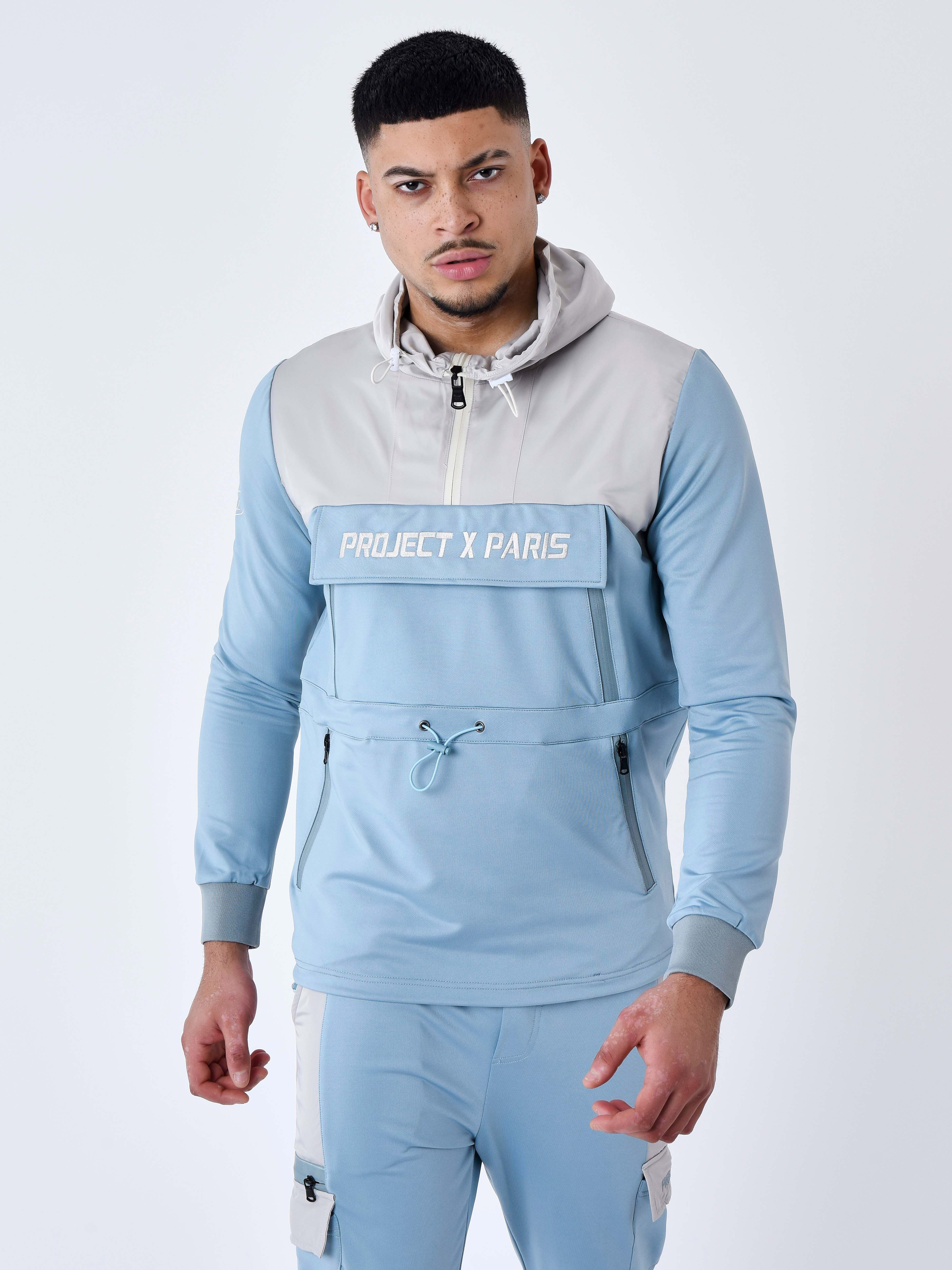 Windbreaker style two-tone Hoodie-10