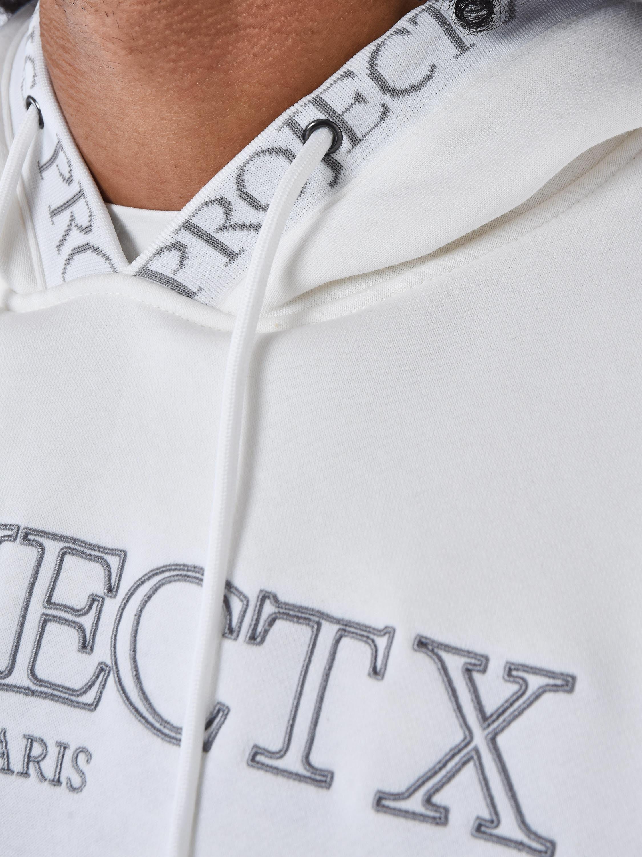 Hoodie med konturbroderi-5
