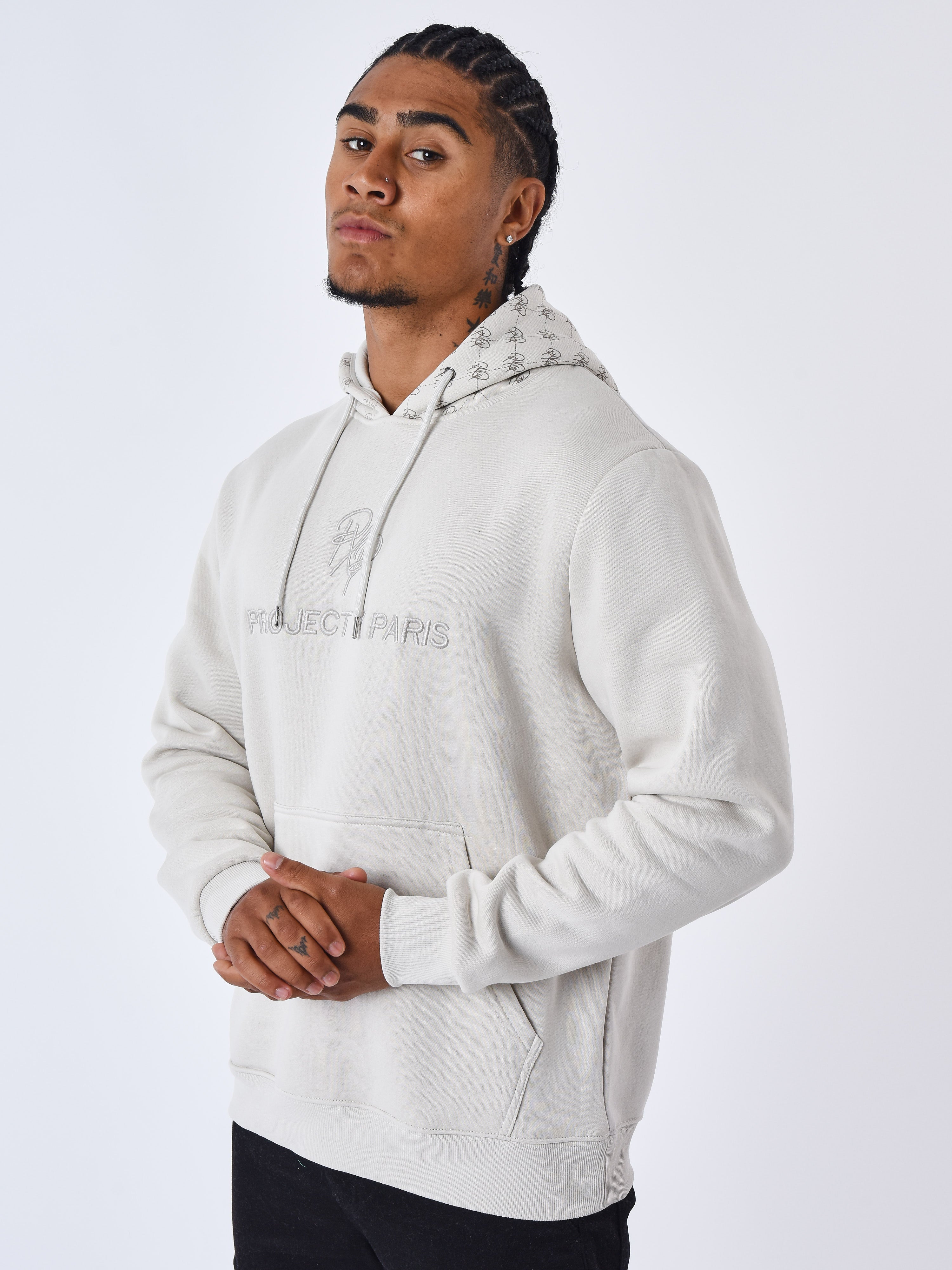 Sweat à Capuche detail monogramme all over-4