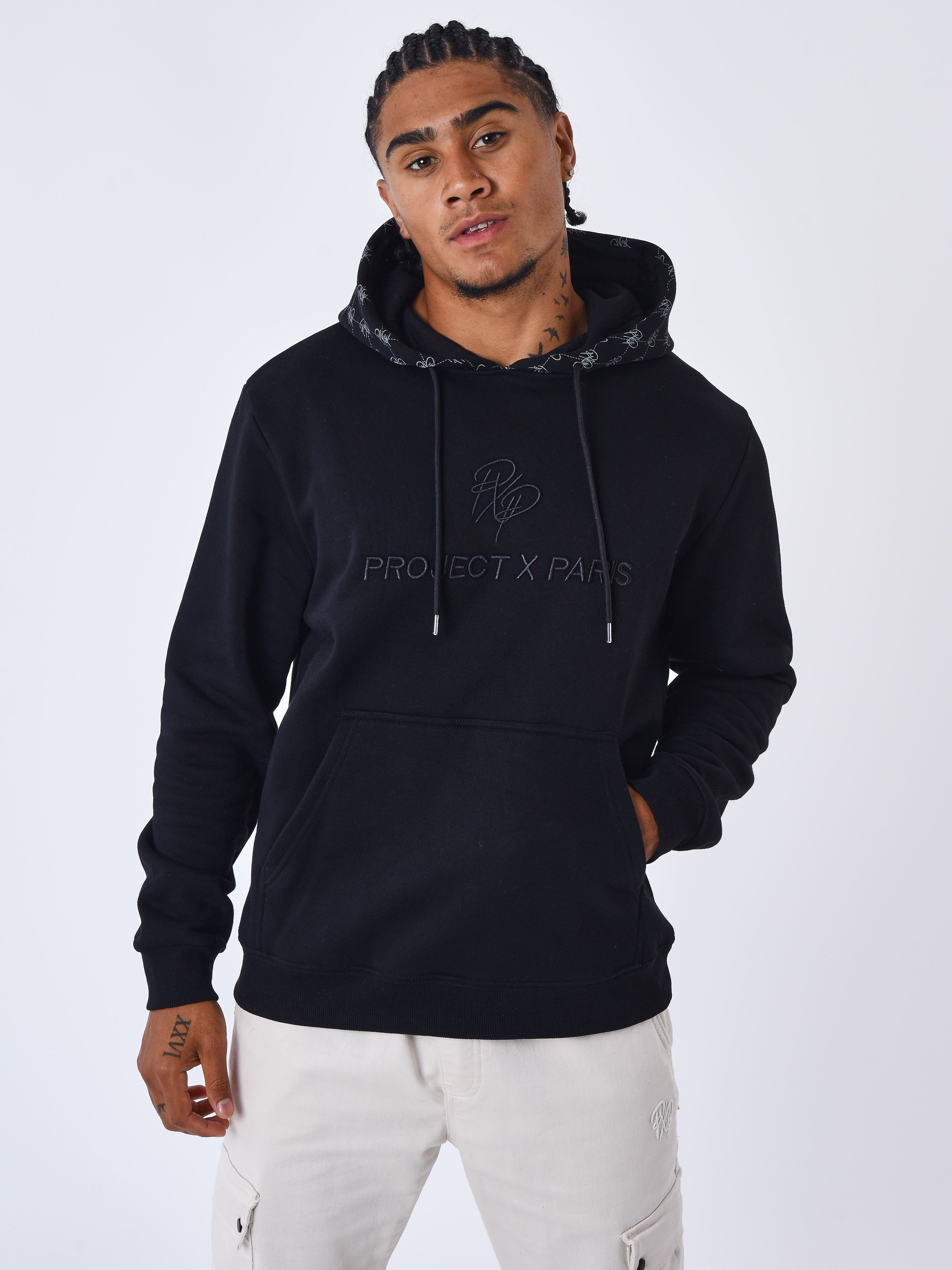 Sweat à Capuche detail monogramme all over-1