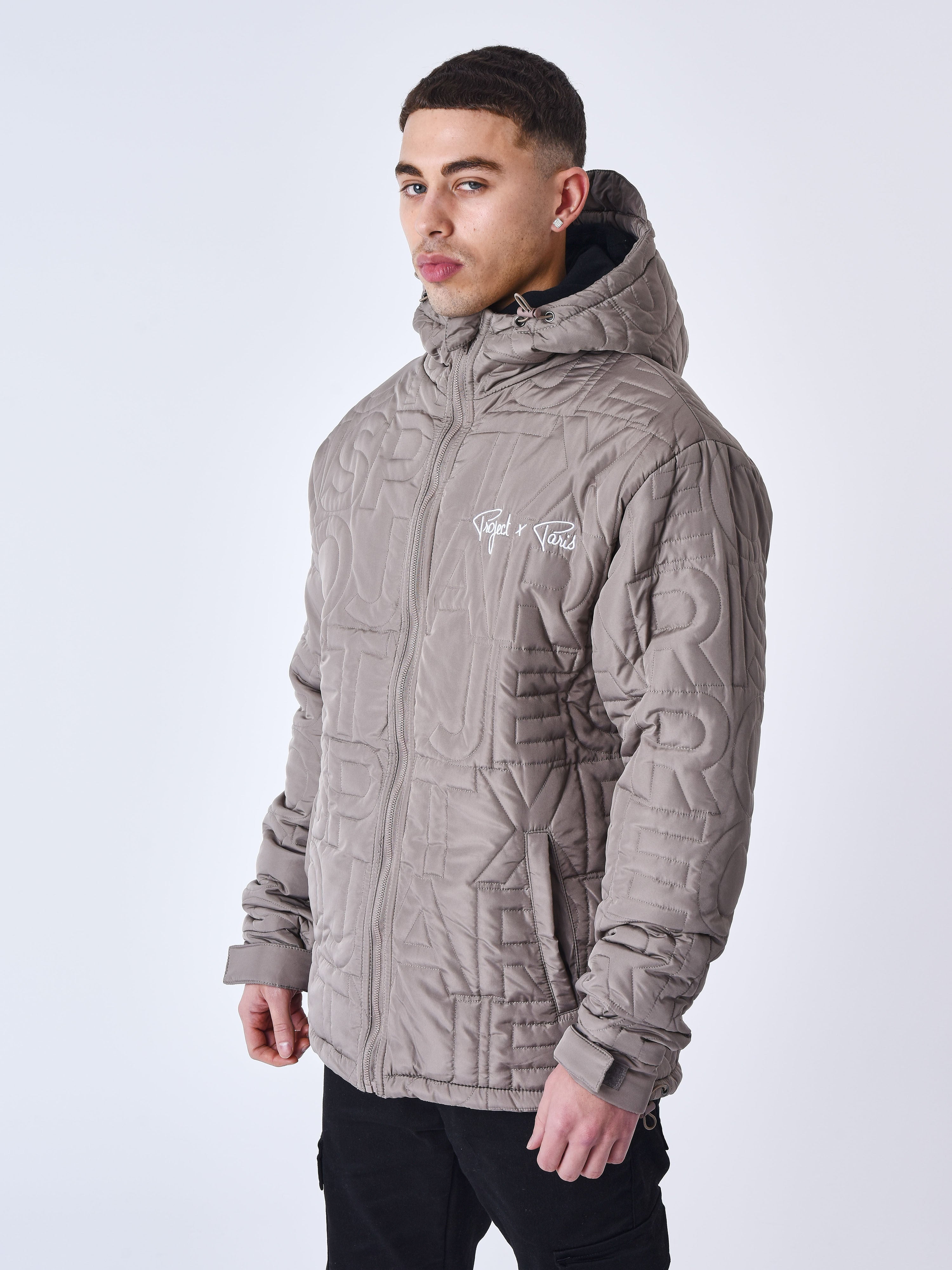 Gewatteerde hoodie jas-4