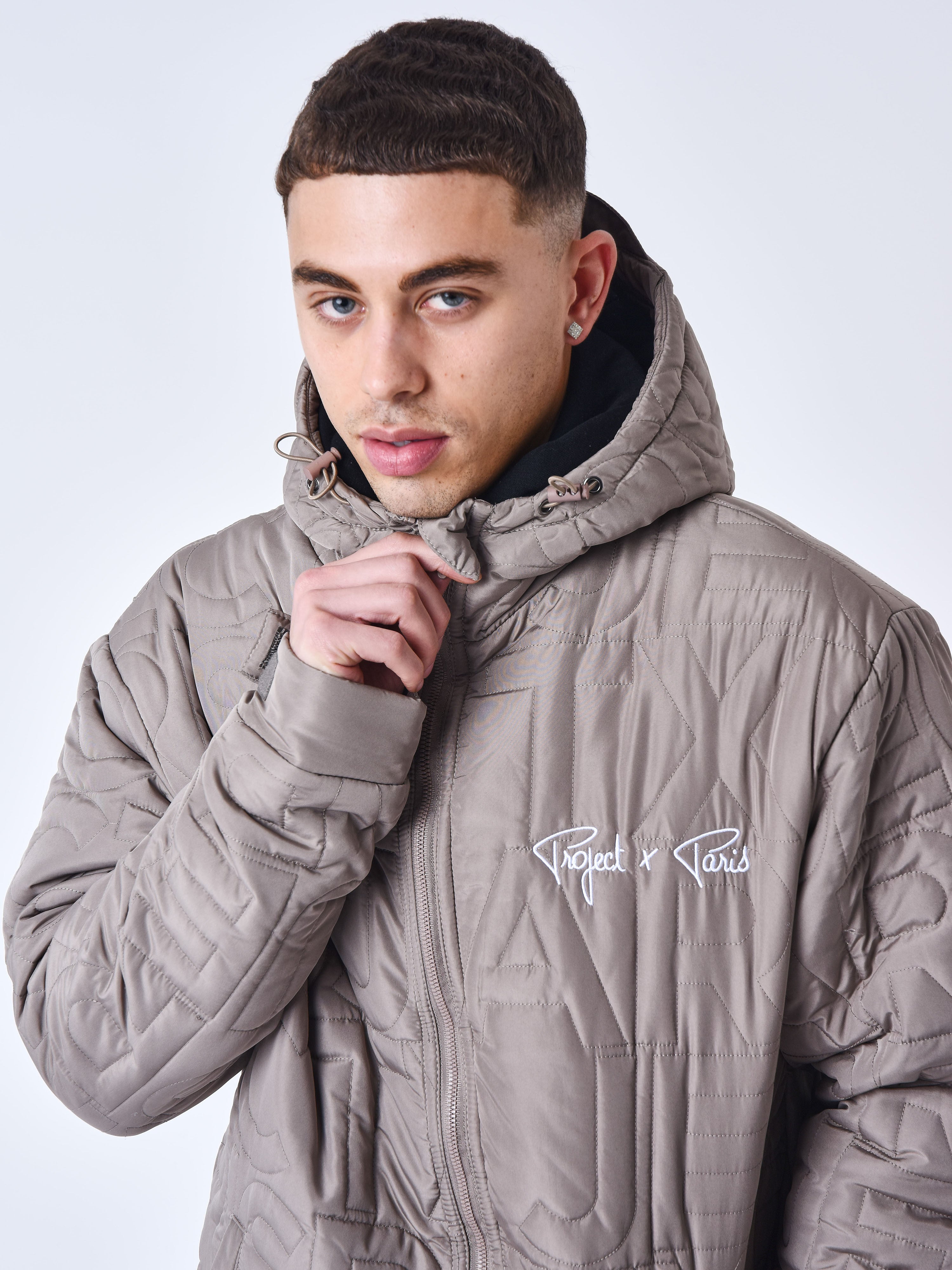 Gewatteerde hoodie jas-1