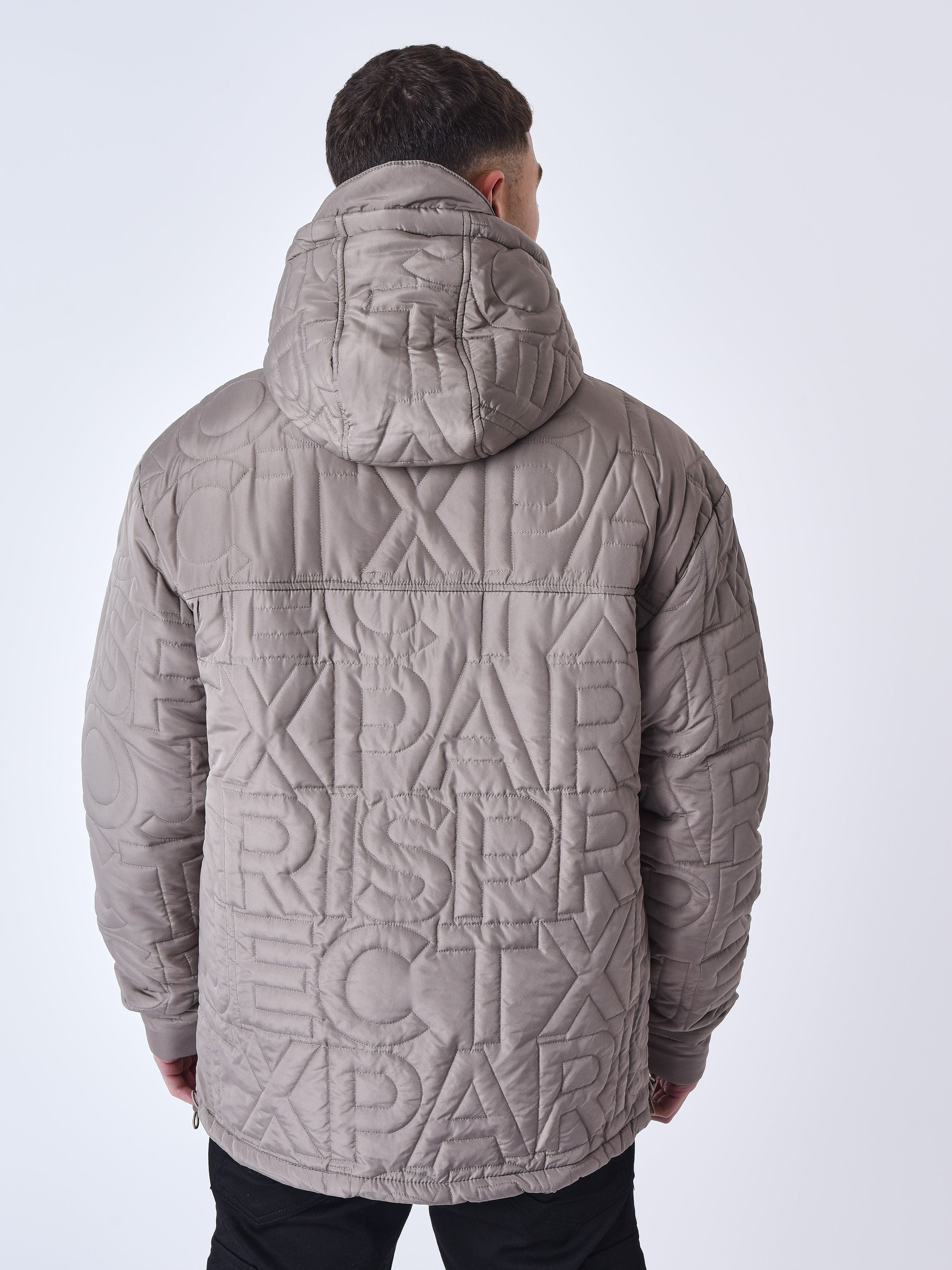 Gewatteerde hoodie jas-5