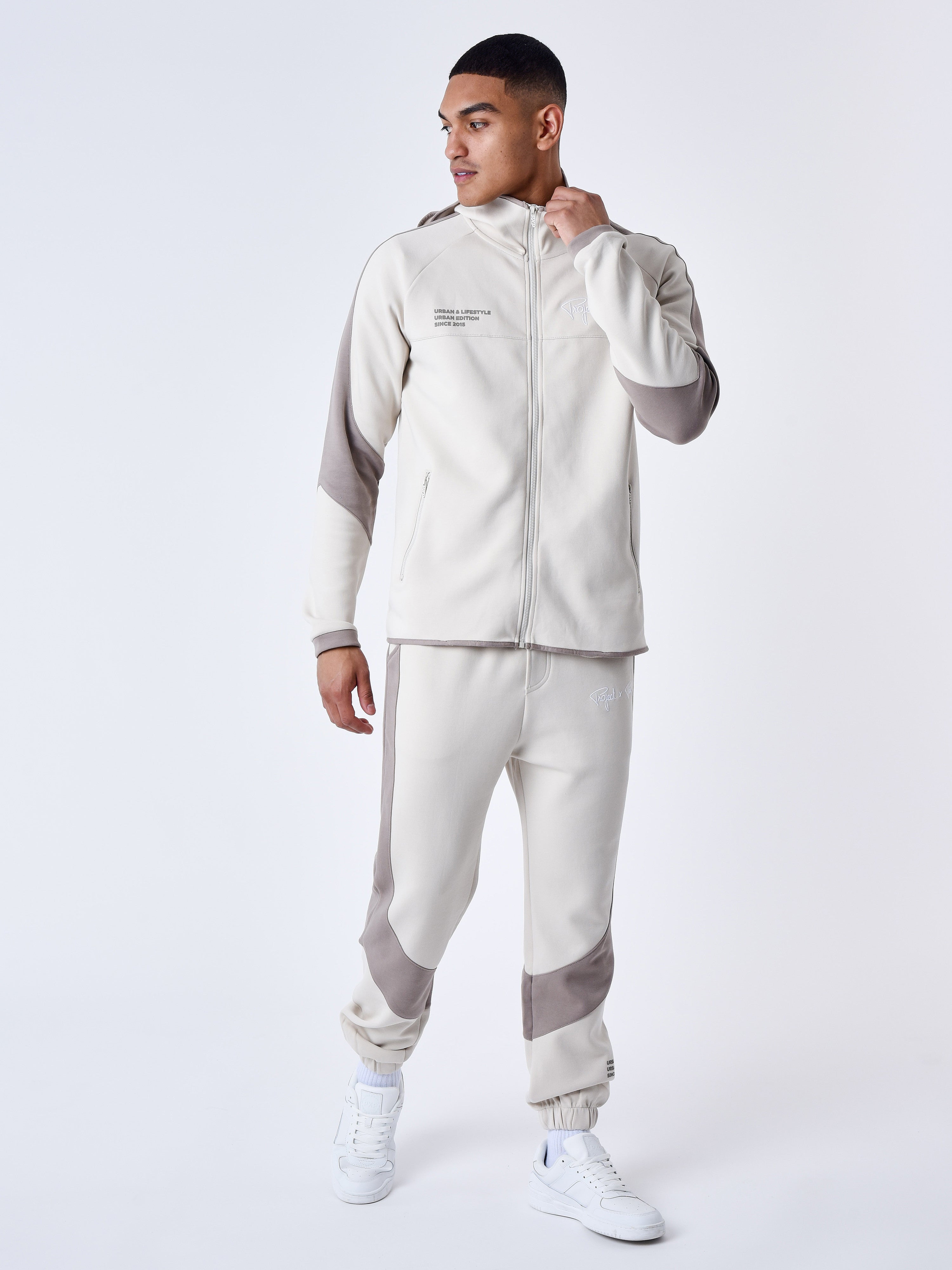 Two tone zip-up Hoodie-3