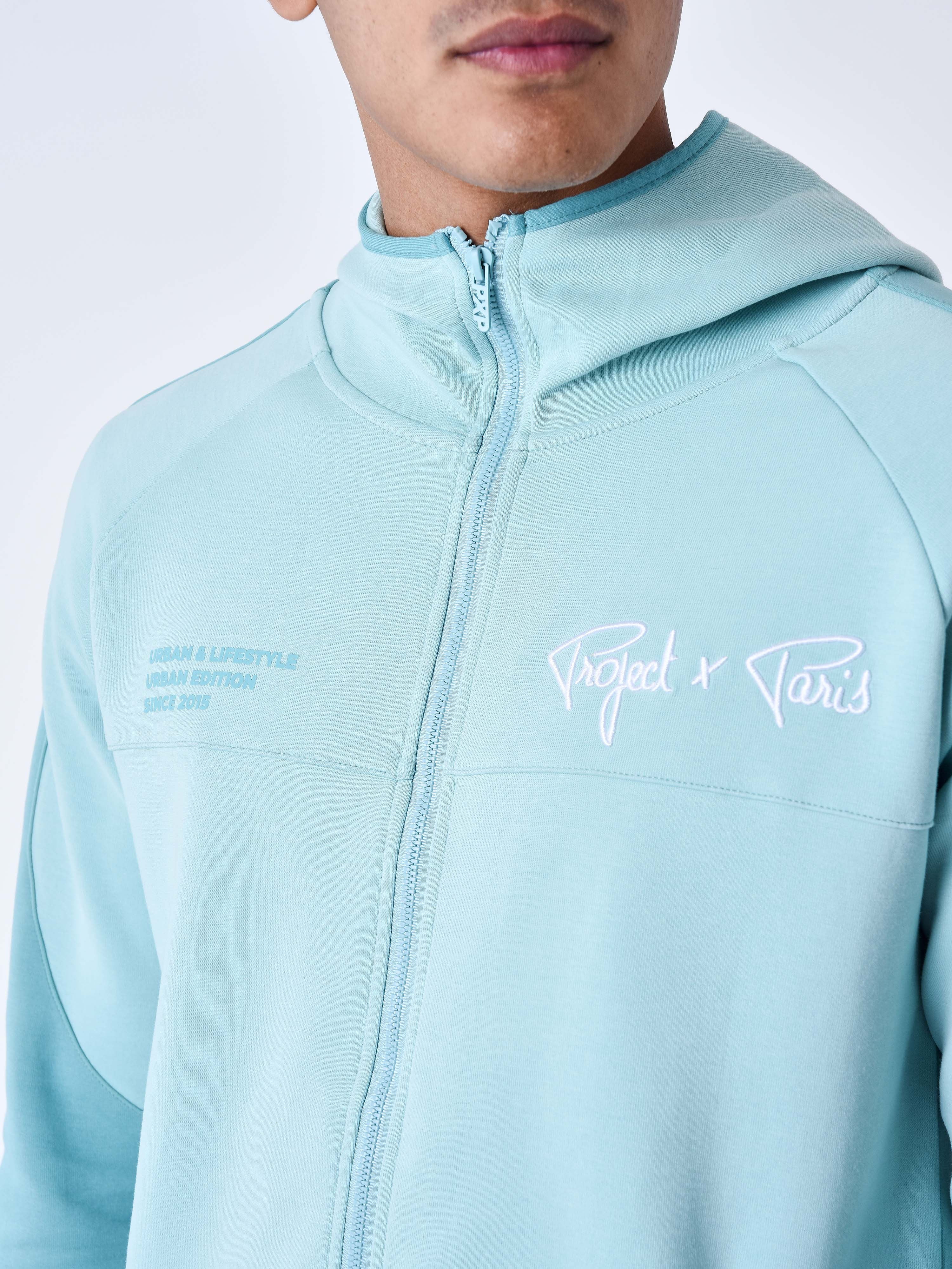 Two tone zip-up Hoodie-6