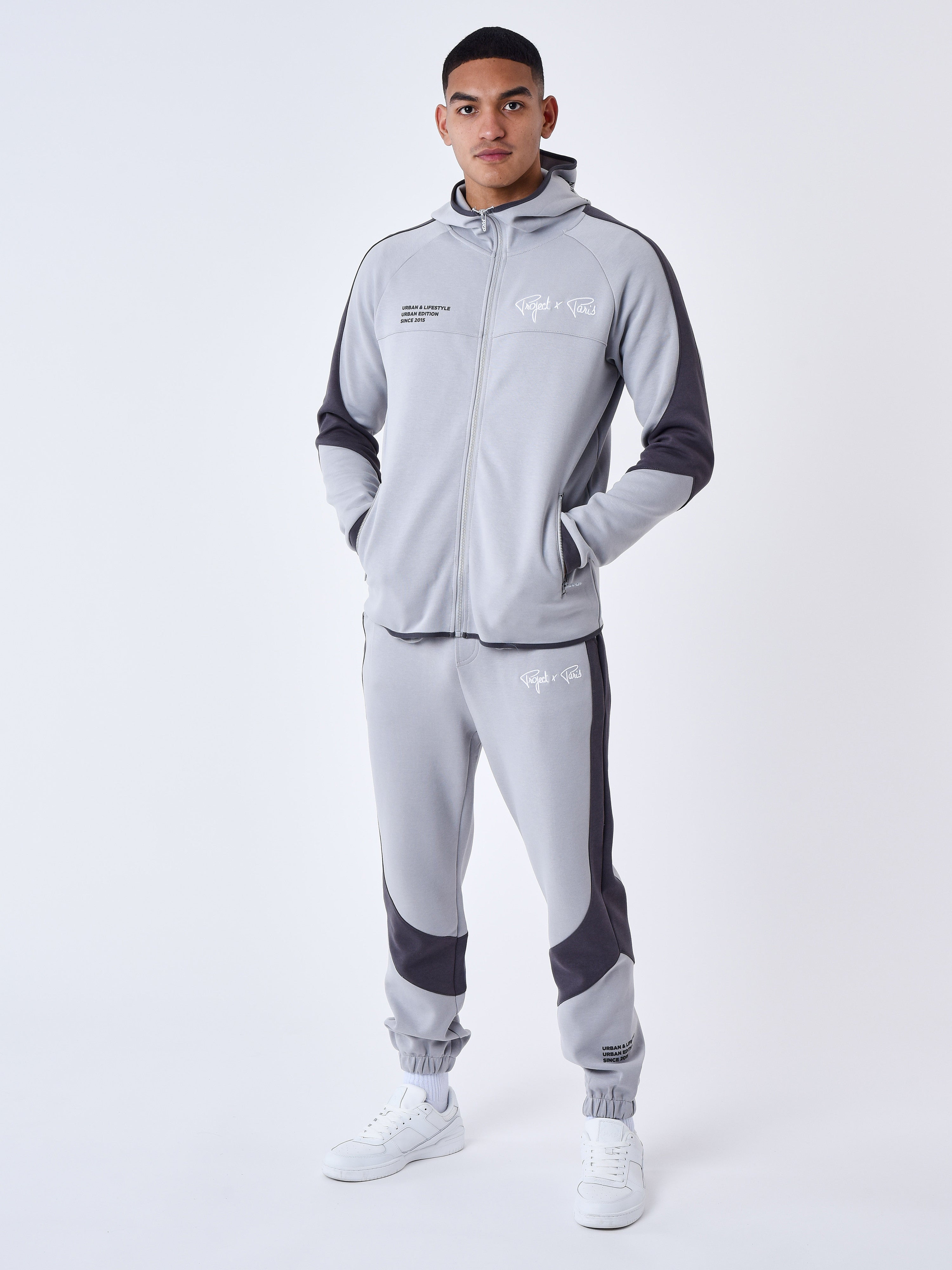 Two tone zip-up Hoodie-3