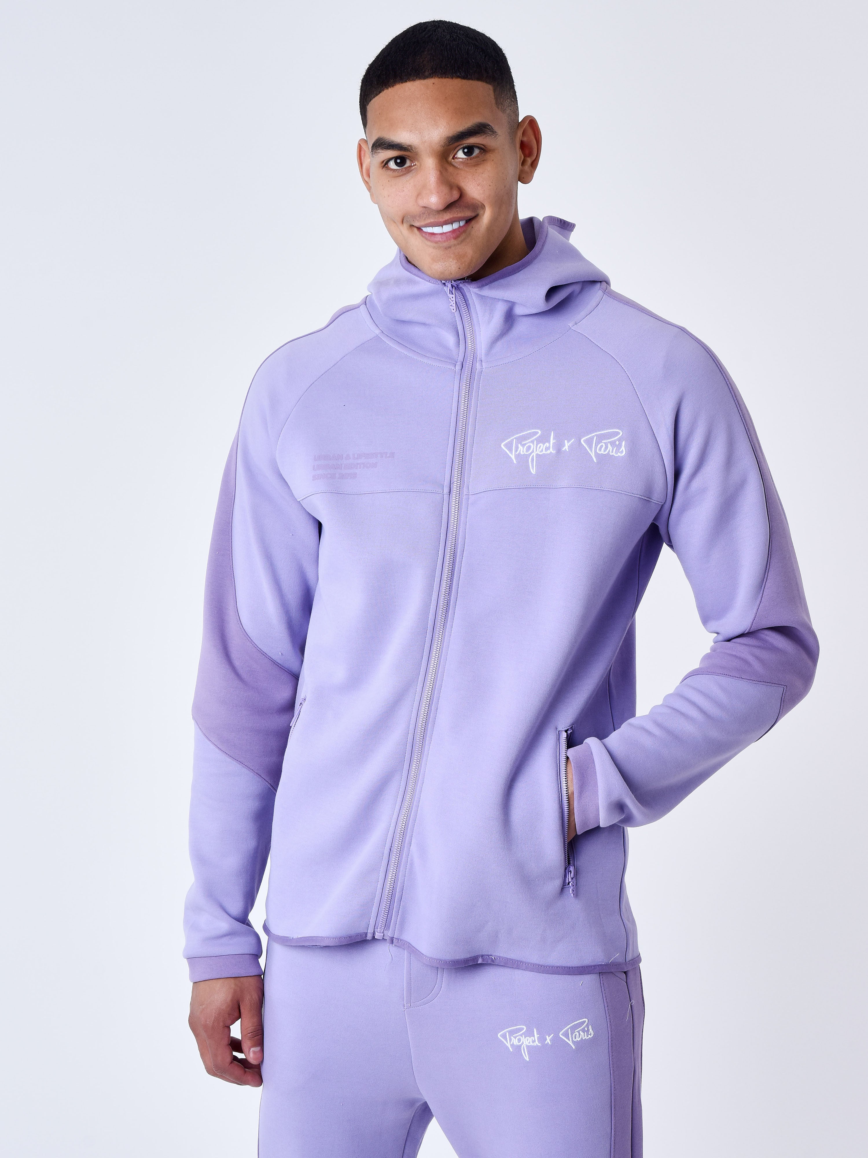 Two tone zip-up Hoodie-2