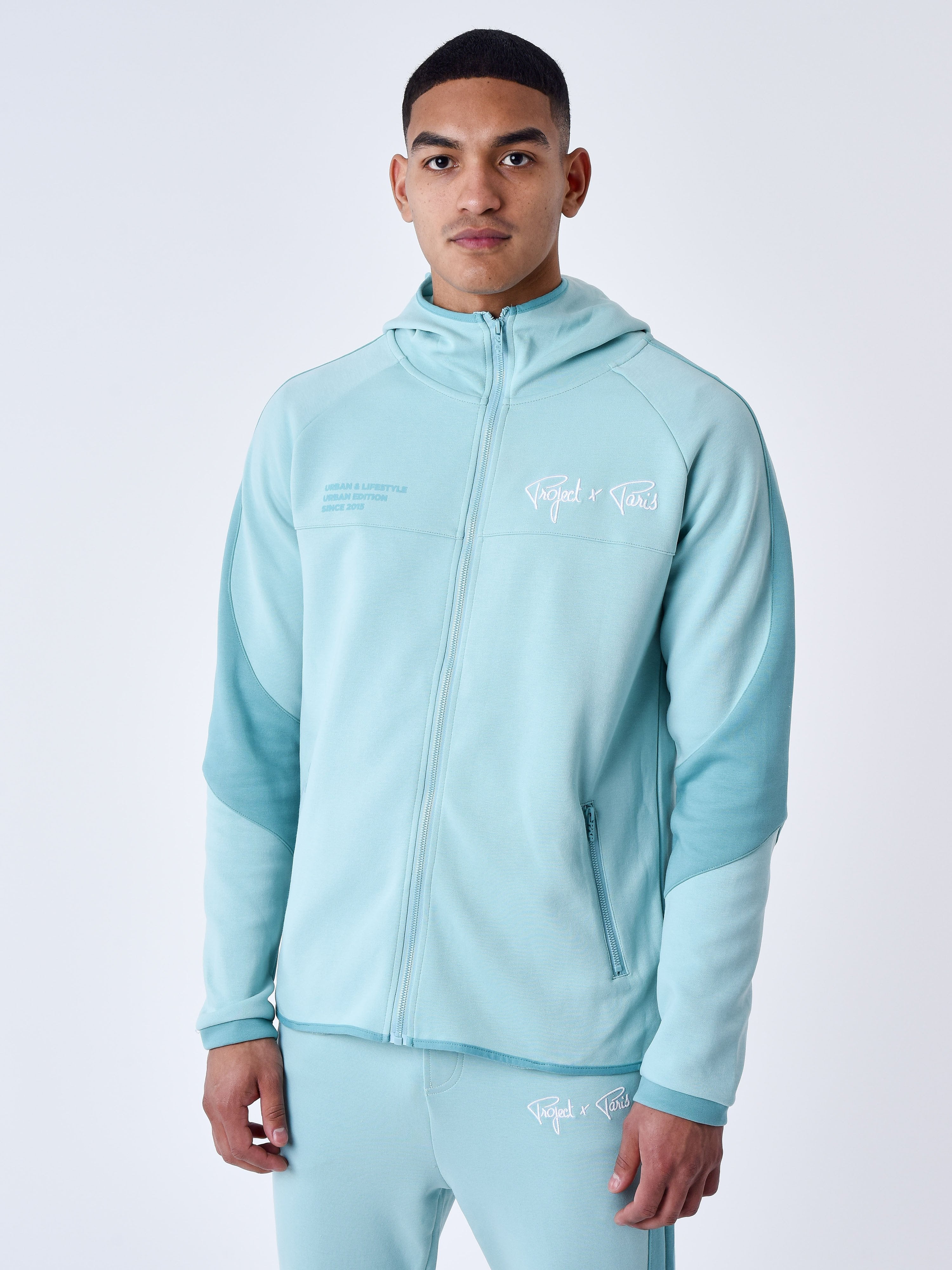 Two tone zip-up Hoodie-8