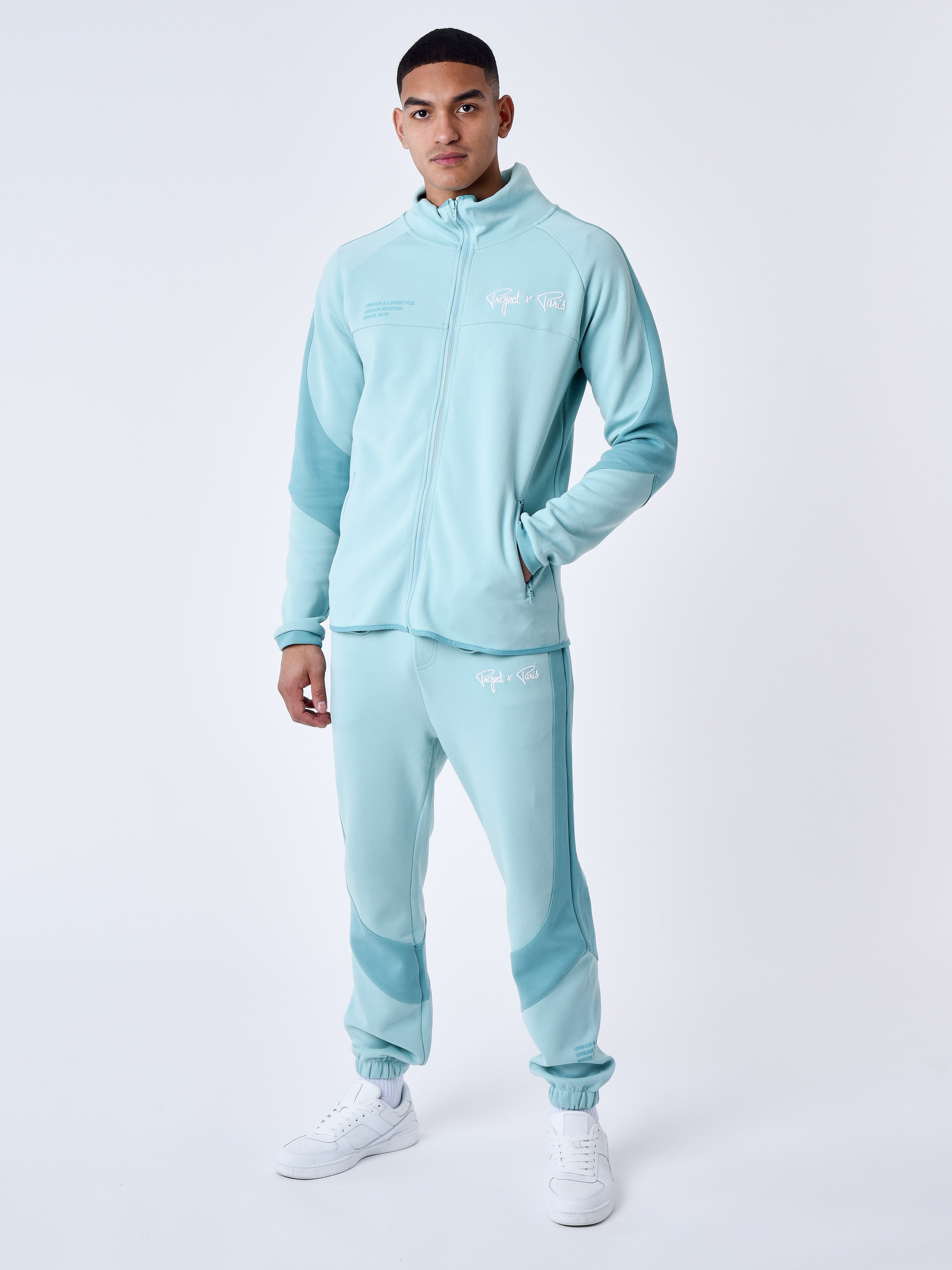 Two tone zip-up Hoodie-9